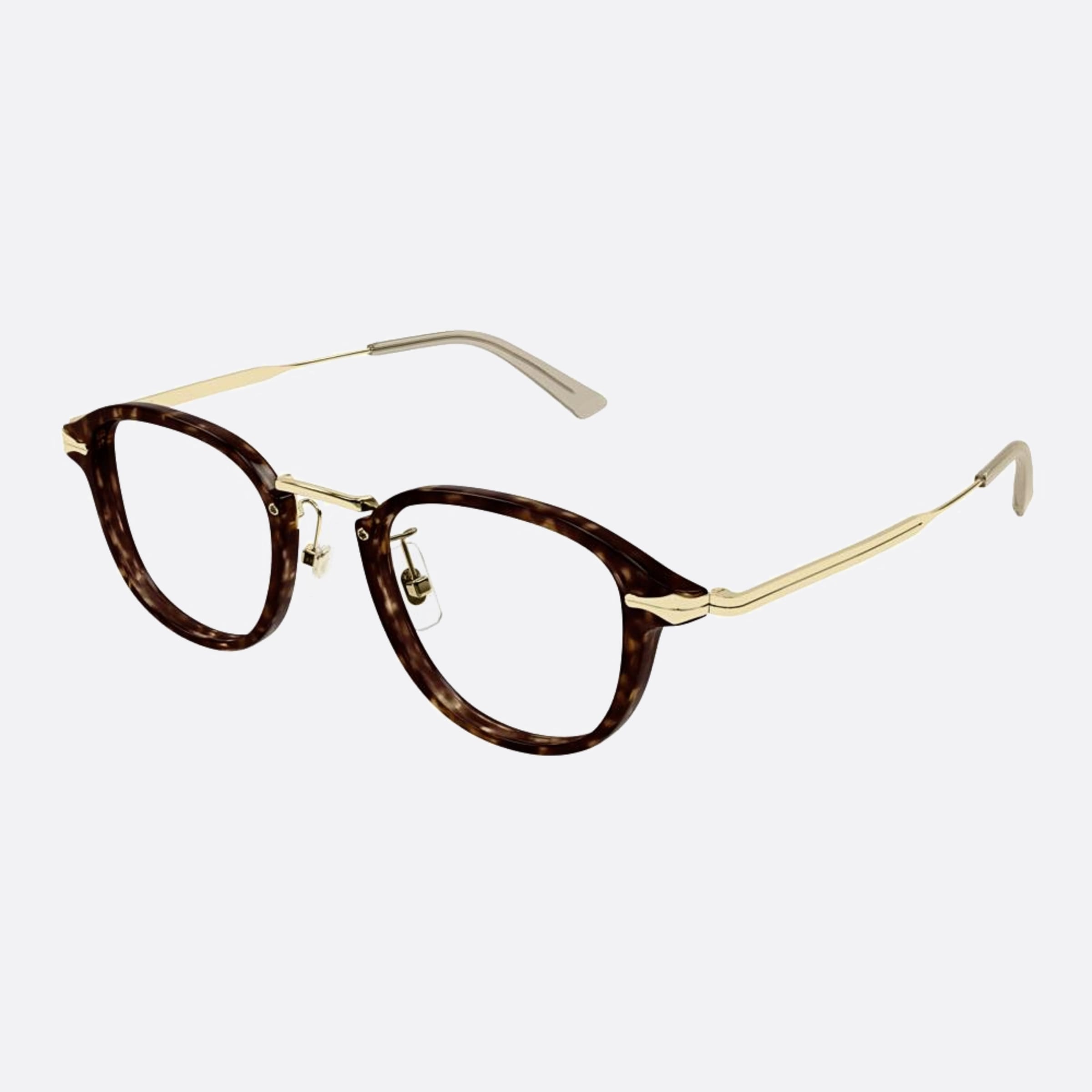 Montblanc 48mm Havana Round Man Eyeglasses - Side View