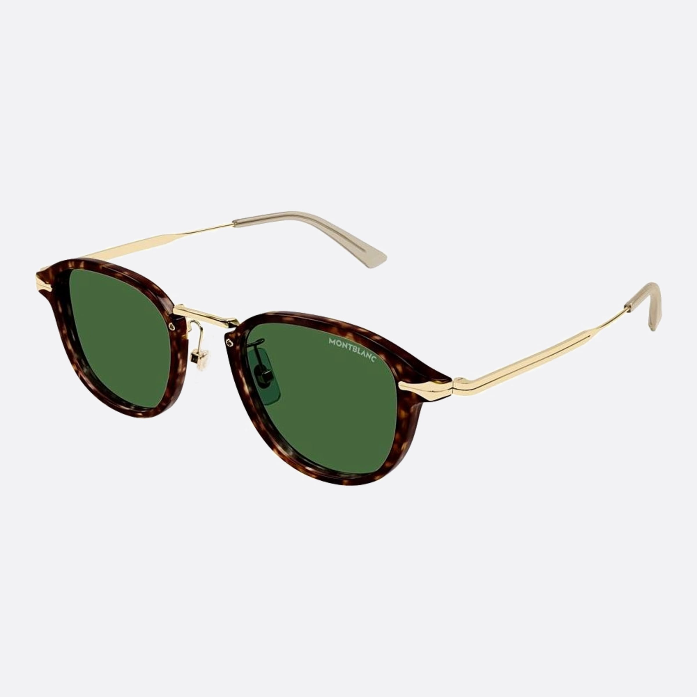 Montblanc 48mm Gold Pantos Man Sunglasses - Side View
