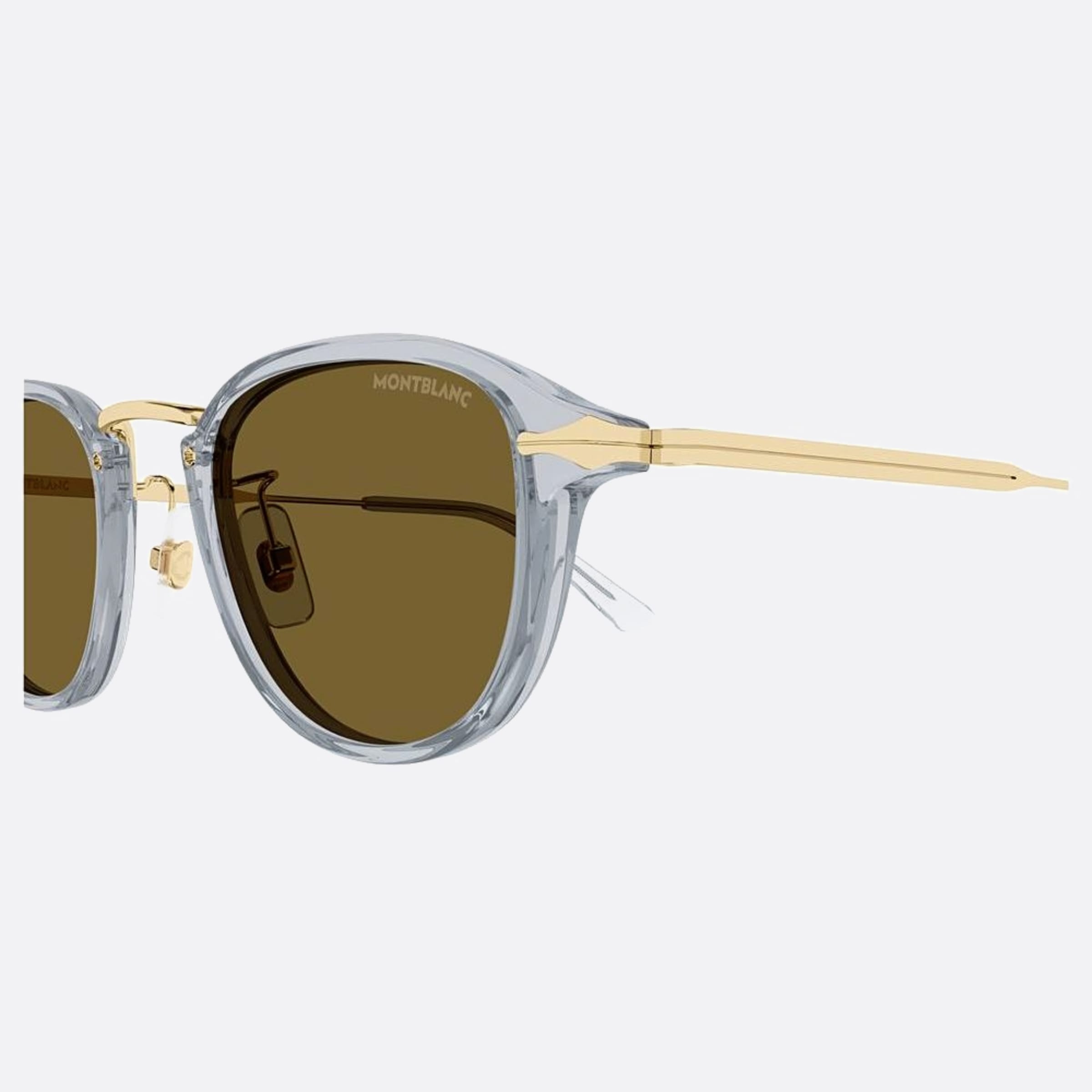 Montblanc 48mm Gold Pantos Man Sunglasses - Lifestyle Shot