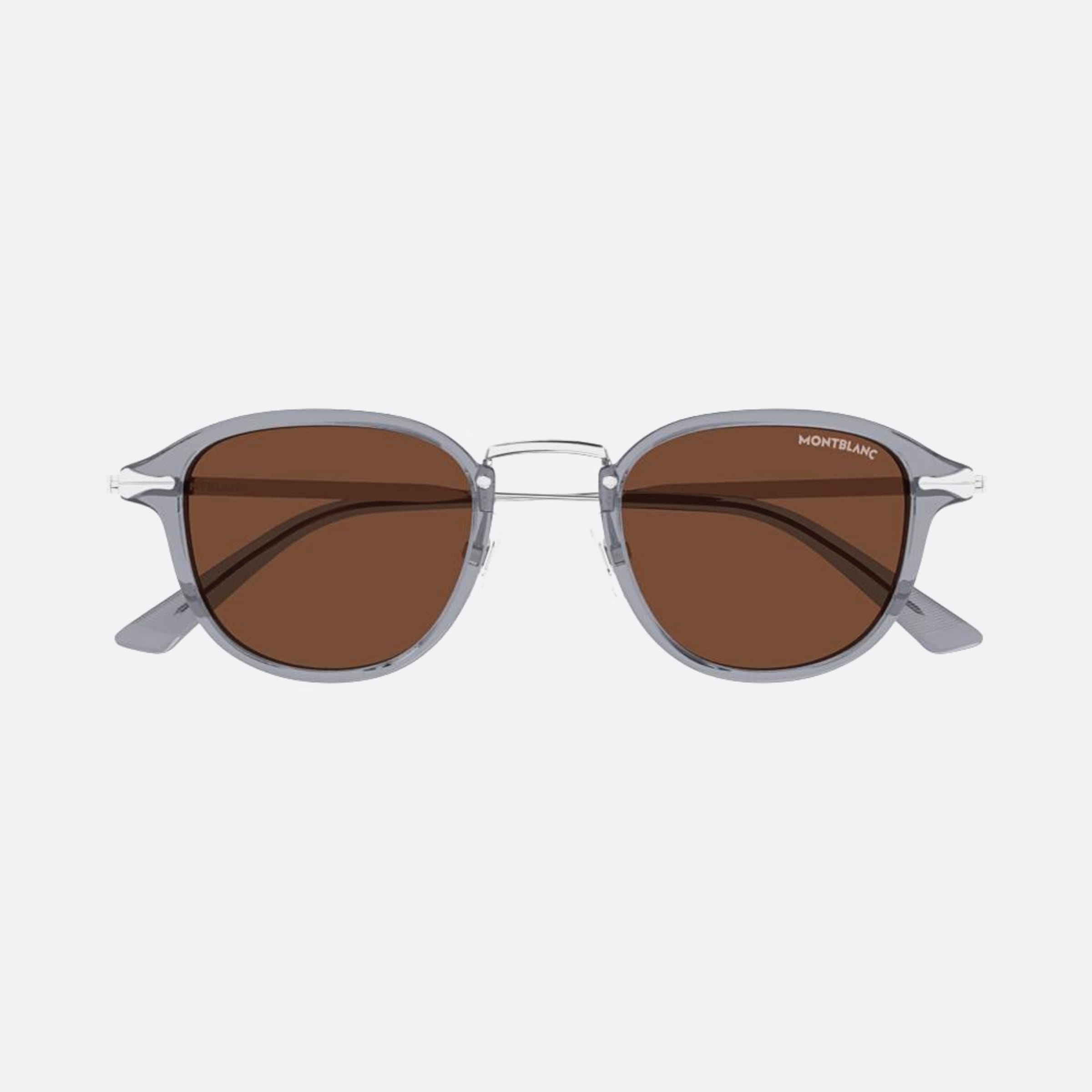 Montblanc 48mm Grey Pantos Man Sunglasses - Main View
