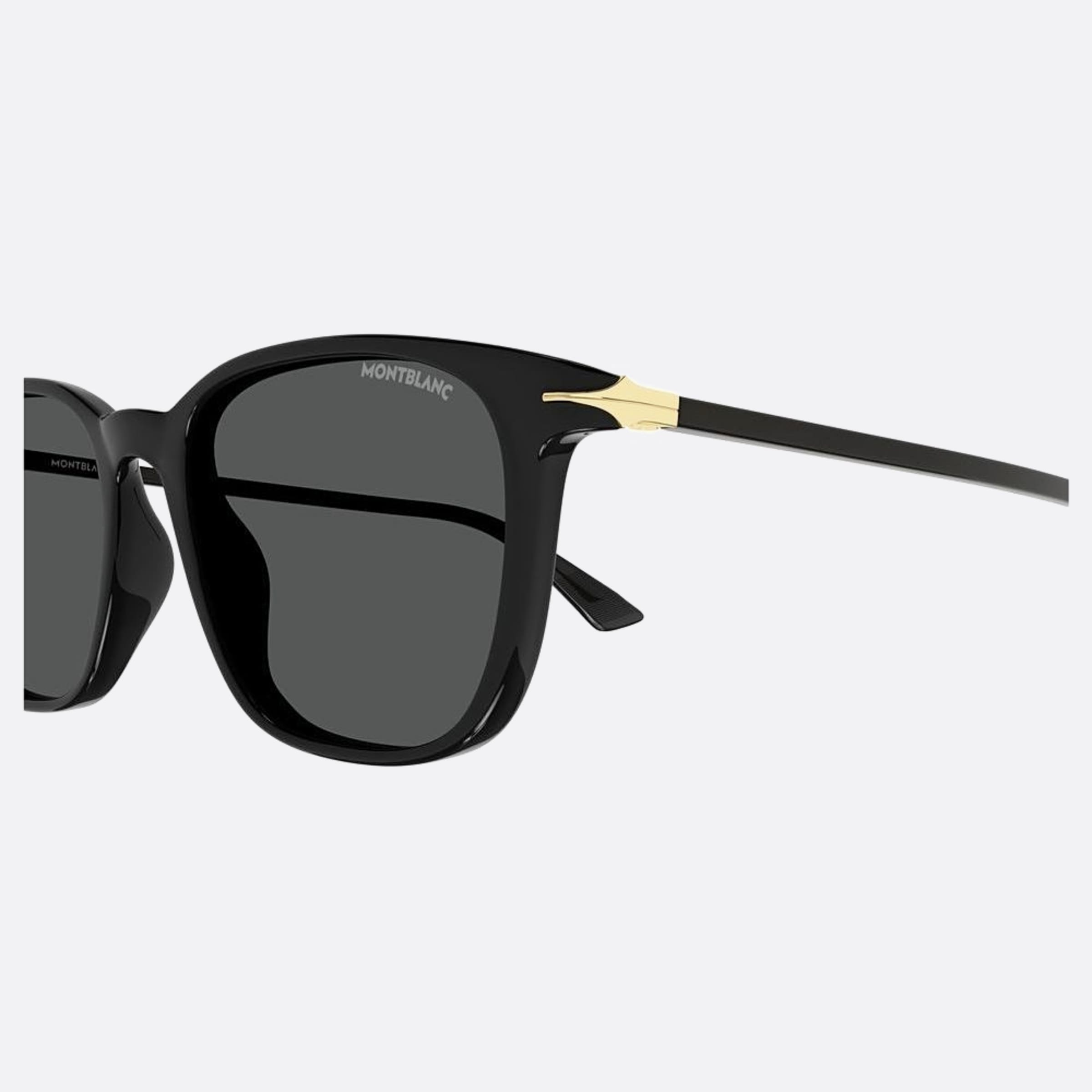 Montblanc 52mm Black Squared Man Sunglasses - Lifestyle Shot