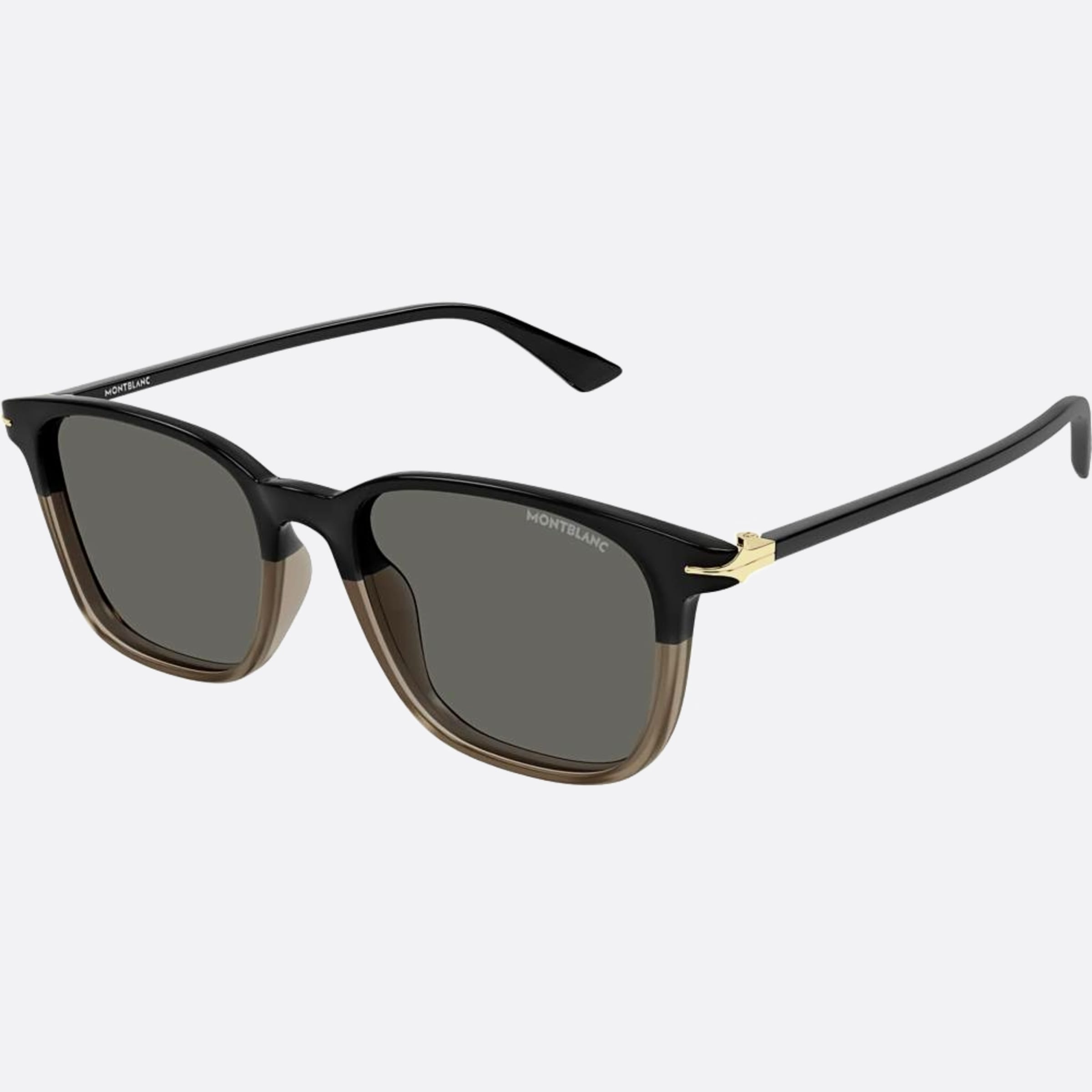 Montblanc 52mm Bbg Black Squared Man Sunglasses - Side View