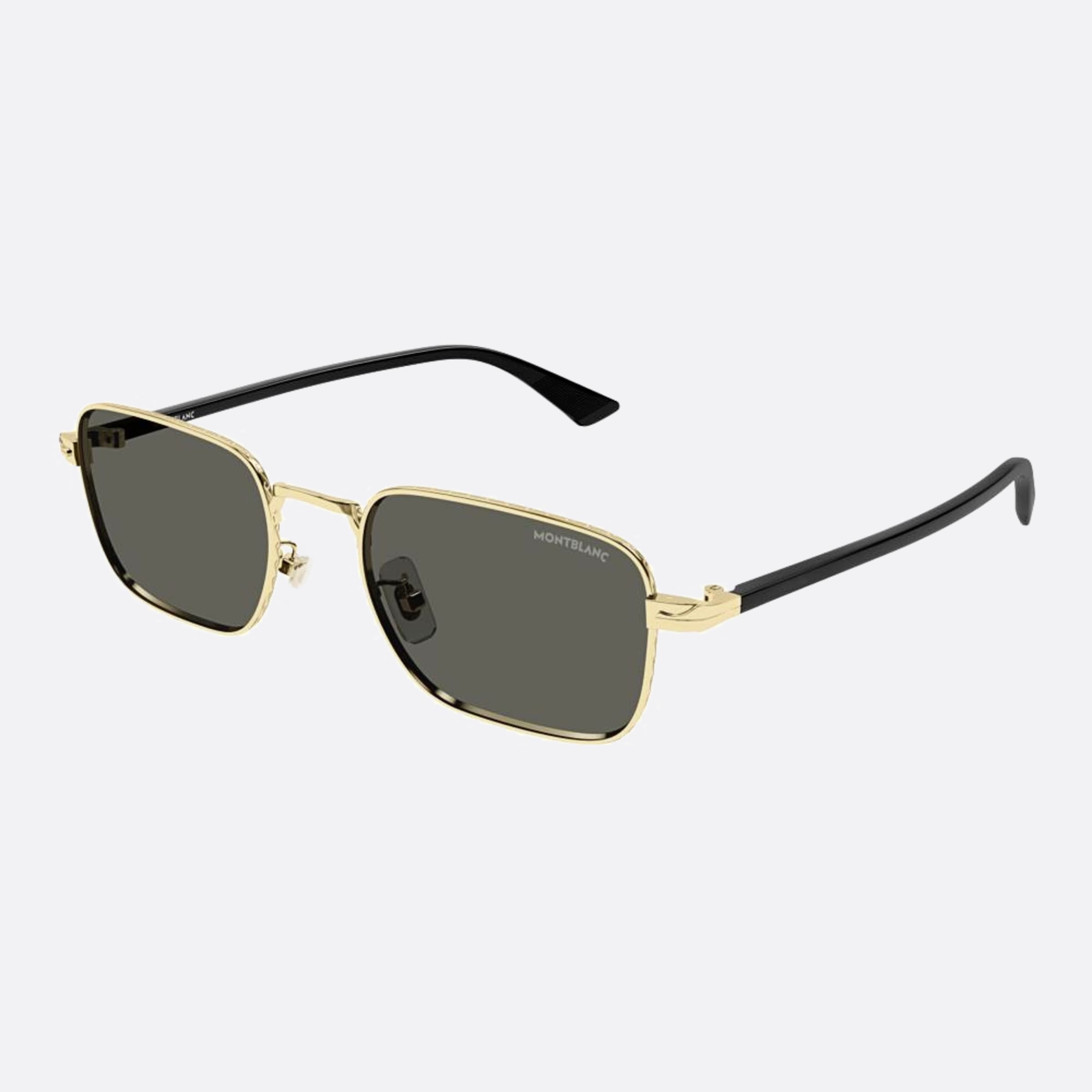 Montblanc 53mm Gbs Gold Squared Man Sunglasses - Side View