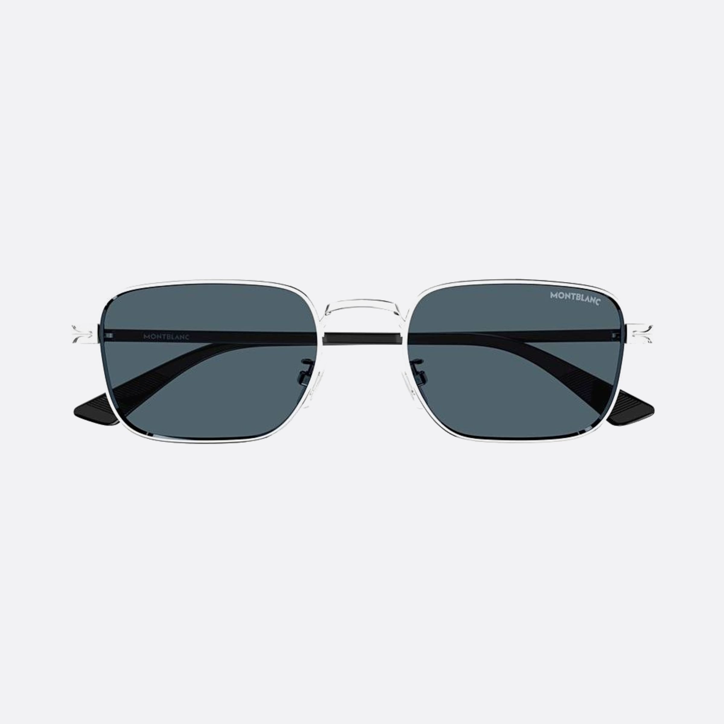 Montblanc 53mm Silver Squared Man Sunglasses - Main View
