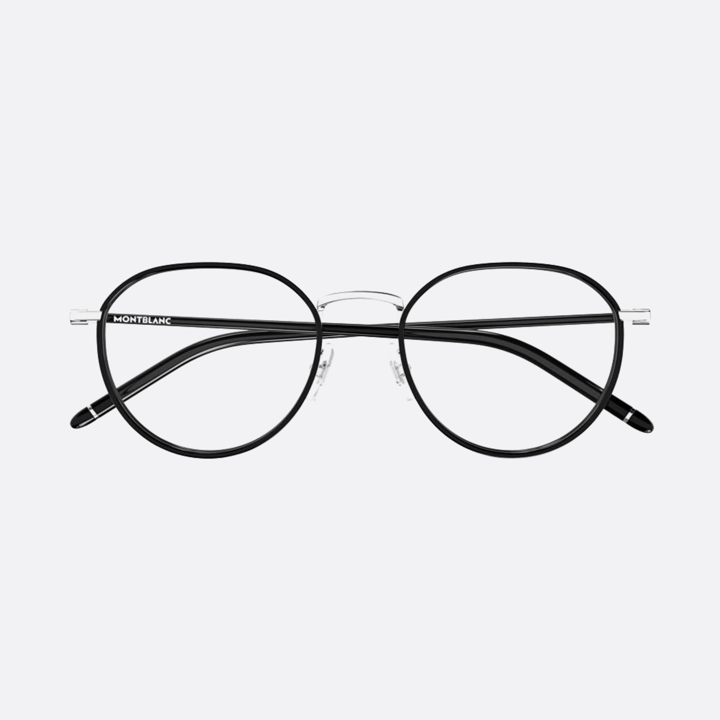 Montblanc 51mm Mb0342oa Black Round Men Eyeglasses - Main View