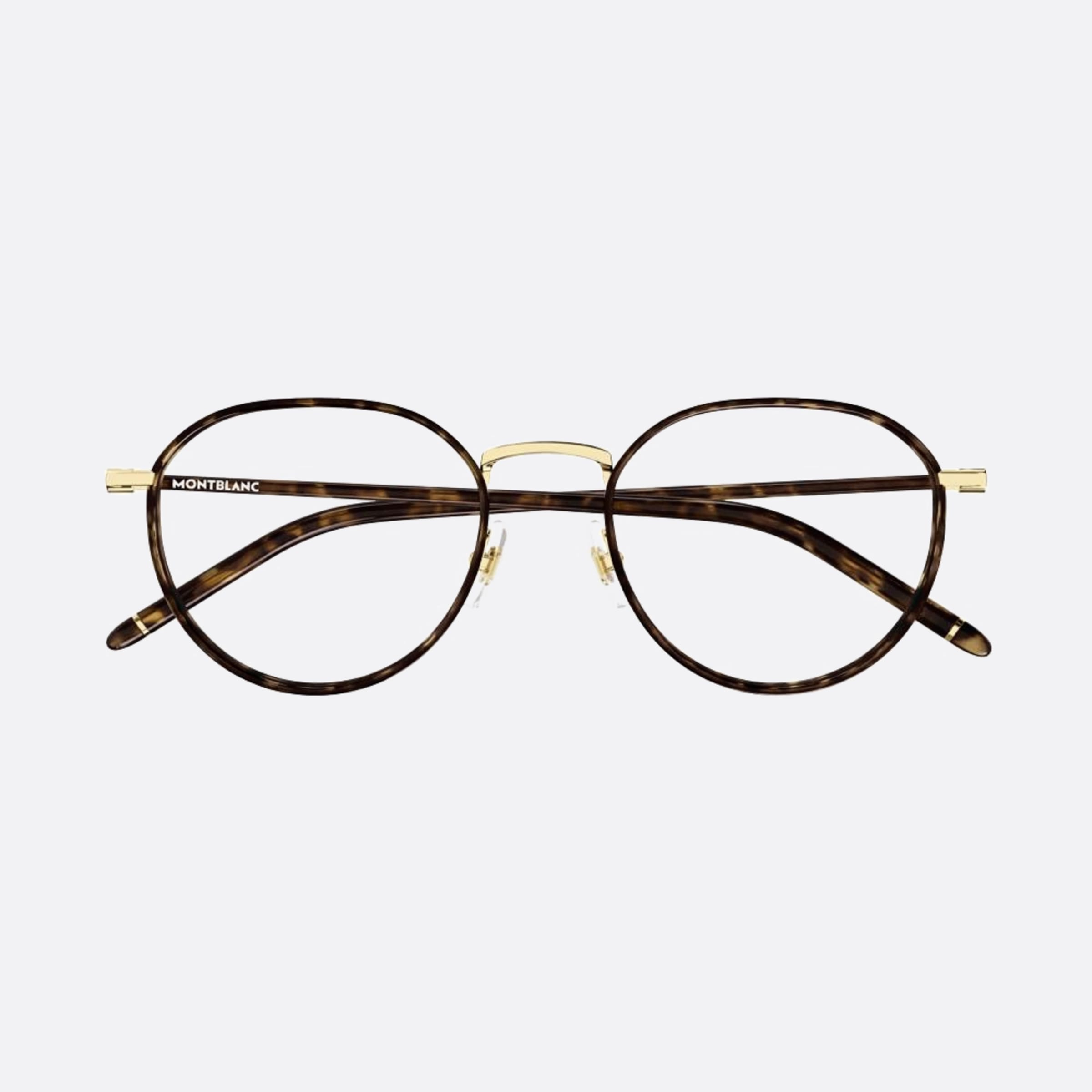 Montblanc 51mm Mb0342oa Havana Round Men Eyeglasses - Main View