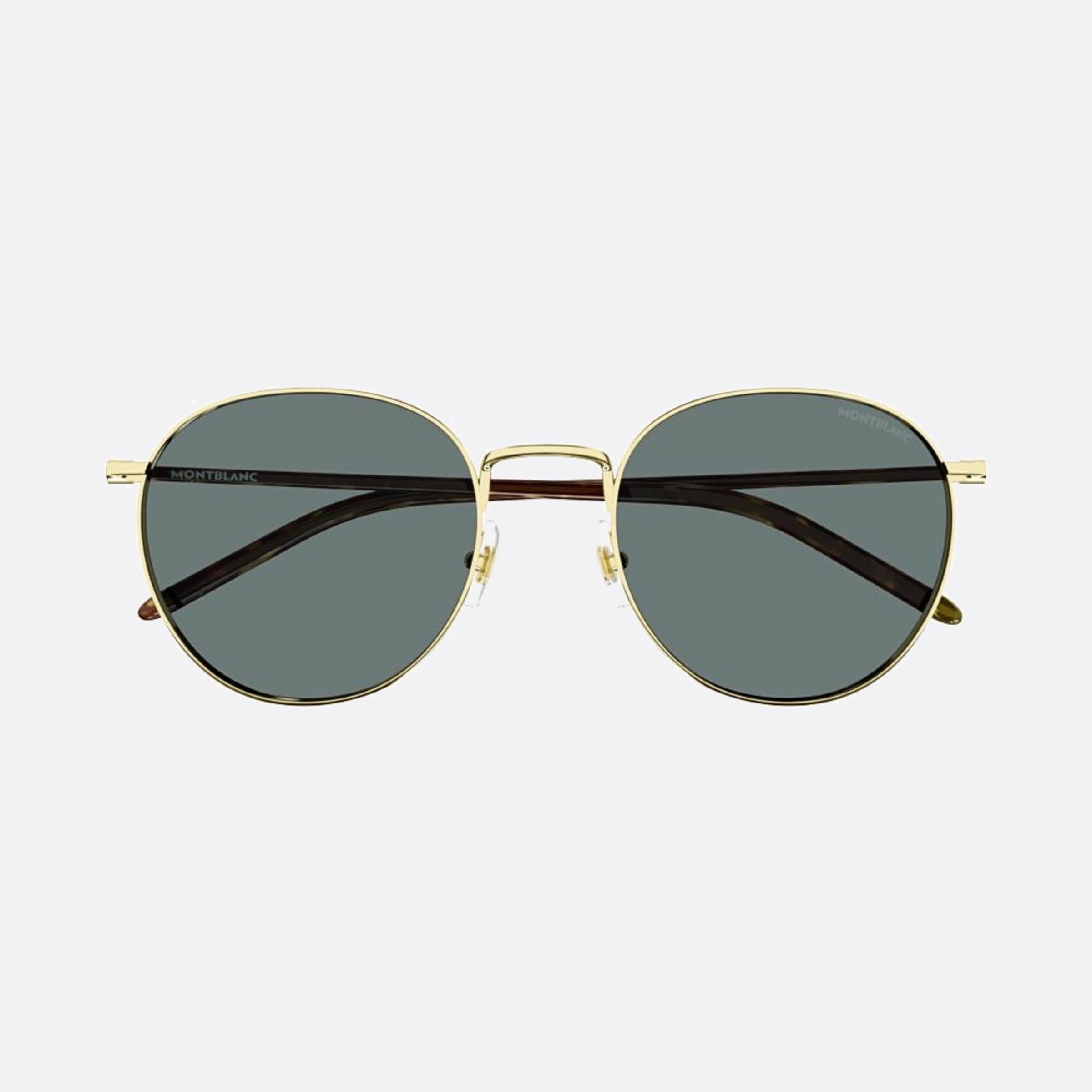 Montblanc 55mm Mb0343sa Ghg Havana Round Men Sunglasses - Main View