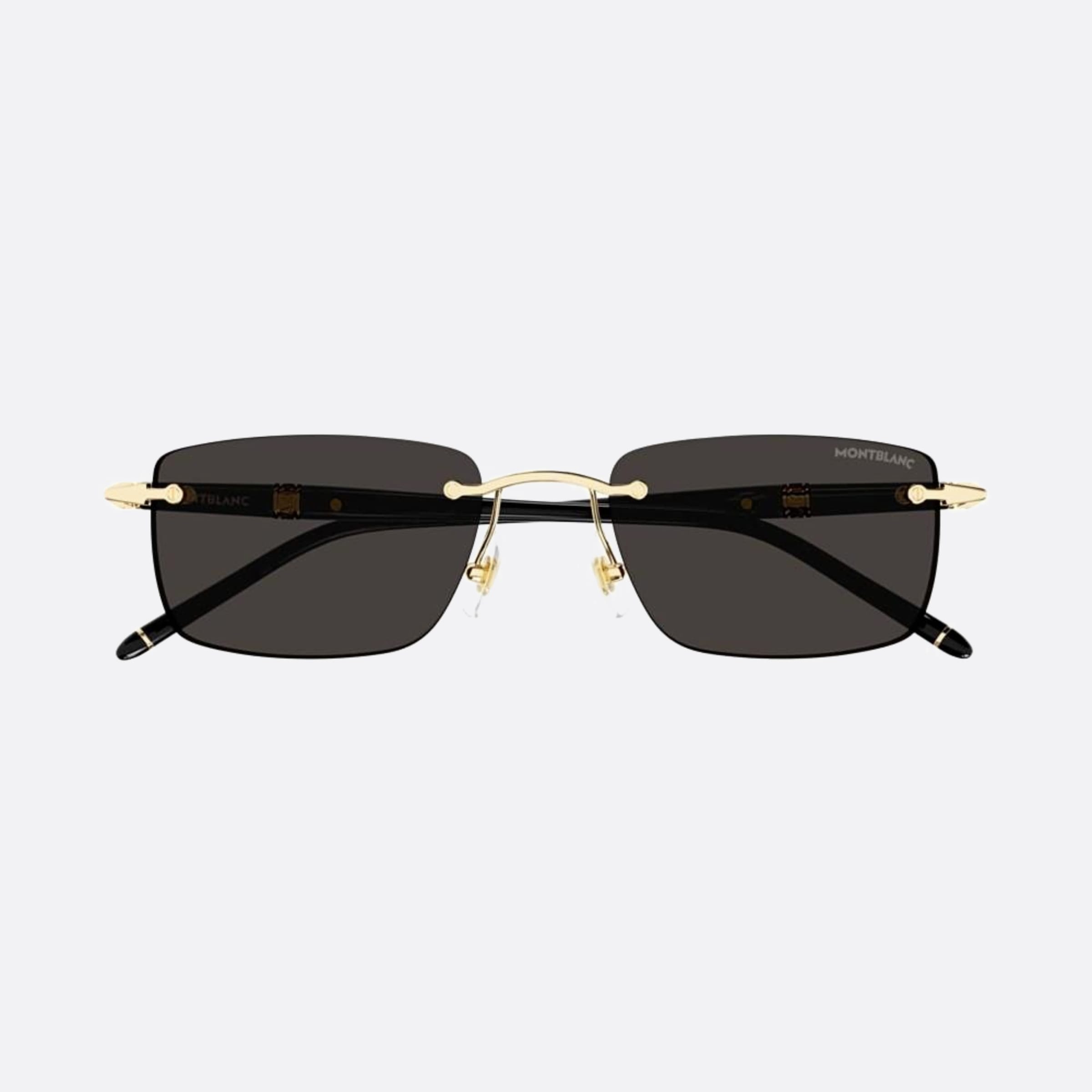 Montblanc 54mm Gold Squared Man Sunglasses - Main View