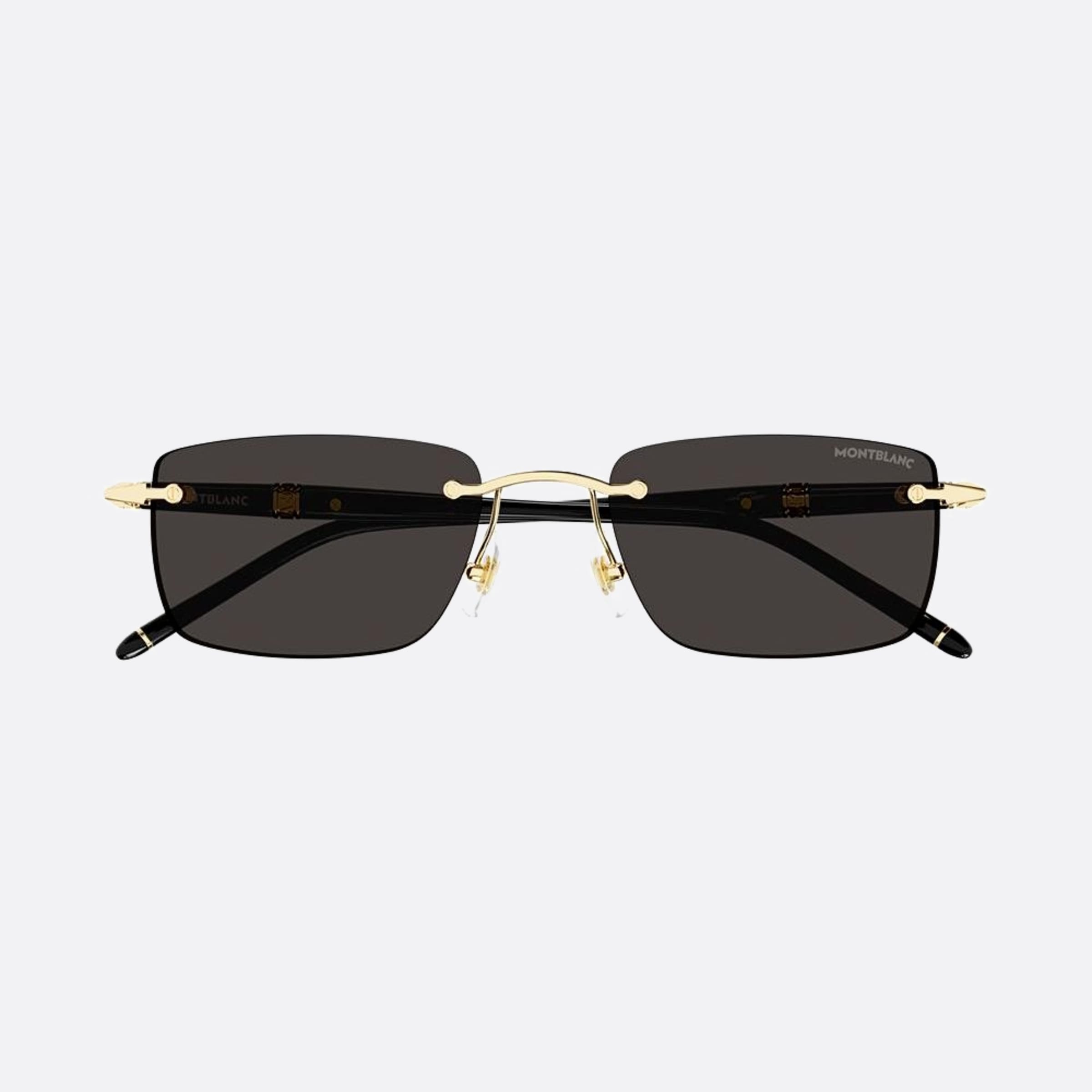 Montblanc 54mm Gold Squared Man Sunglasses - Detail View
