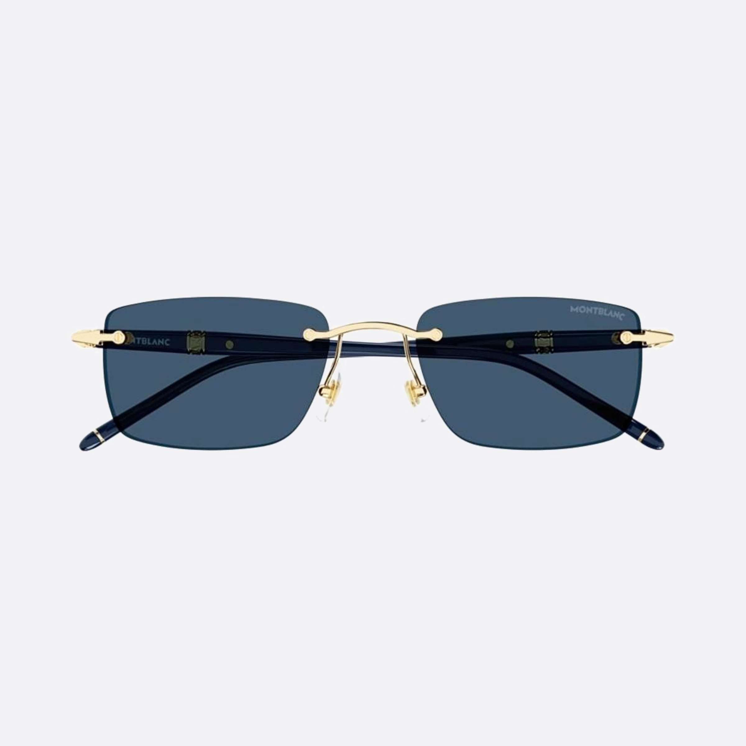 Montblanc 54mm Gold Squared Man Sunglasses - Main View