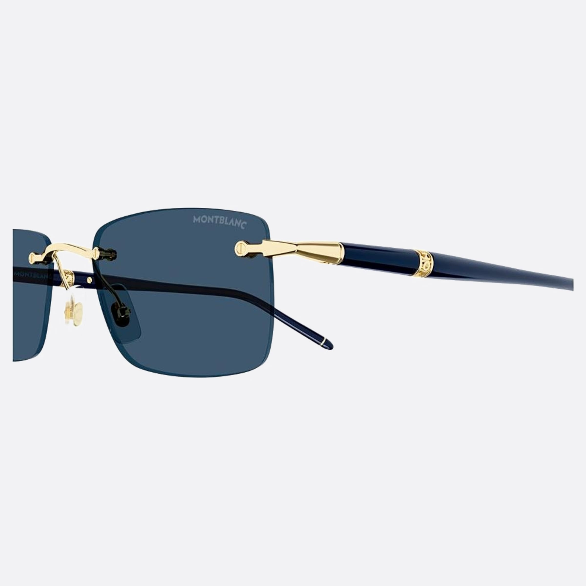 Montblanc 54mm Gold Squared Man Sunglasses - Lifestyle Shot