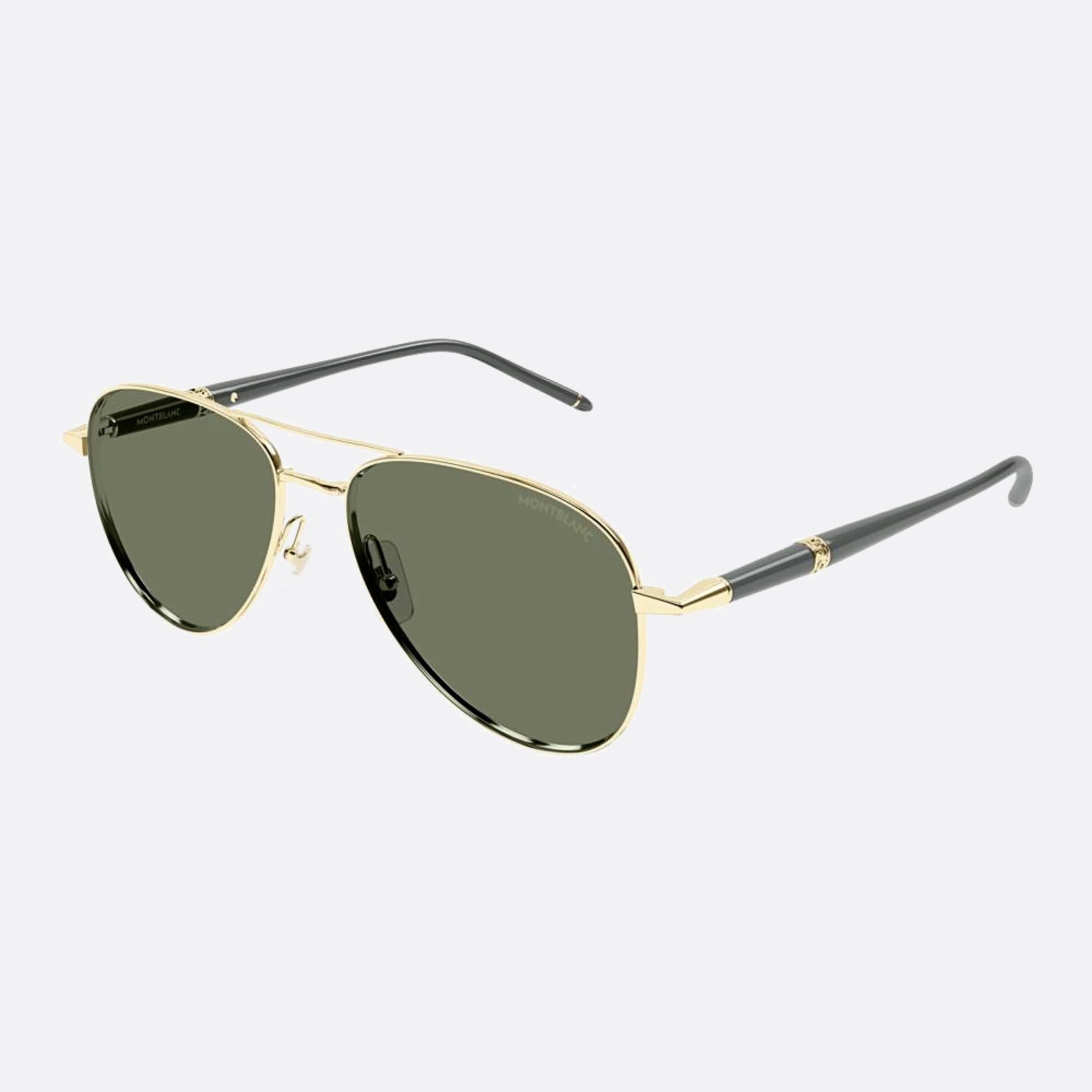 Montblanc 57mm Ggg Gold Pilot Man Sunglasses - Side View