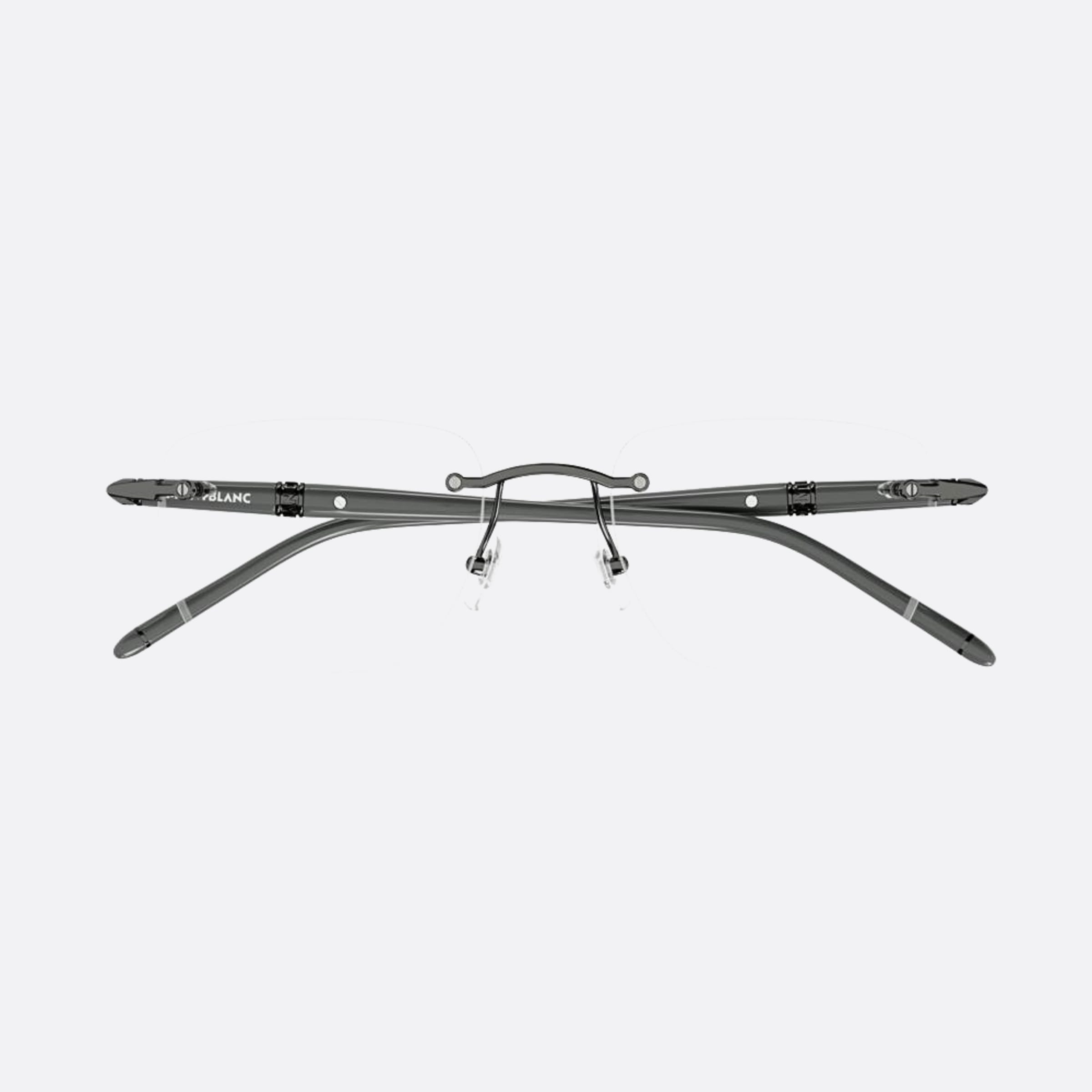 Montblanc 53mm Grey Squared Man Eyeglasses - Main View