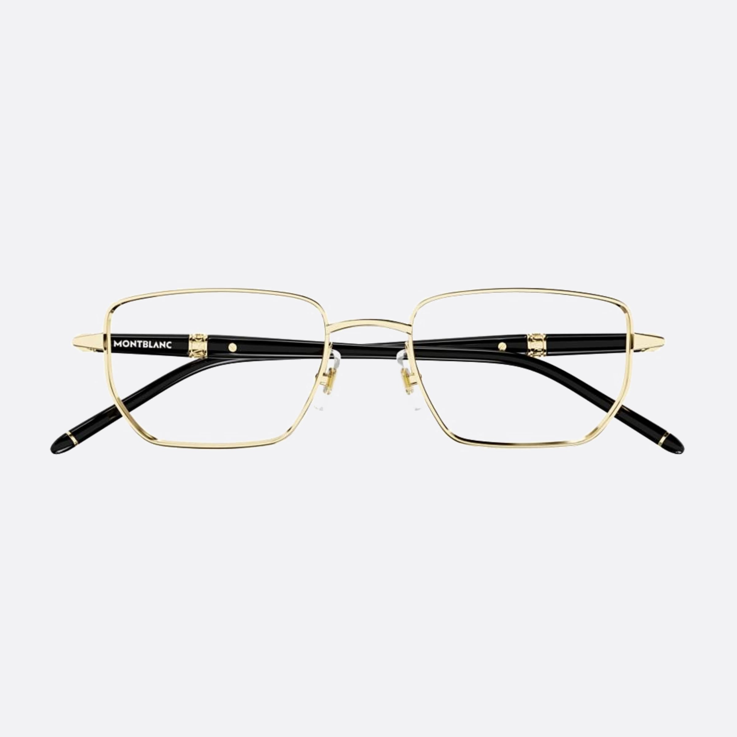 Montblanc 54mm Black Squared Man Eyeglasses - Main View