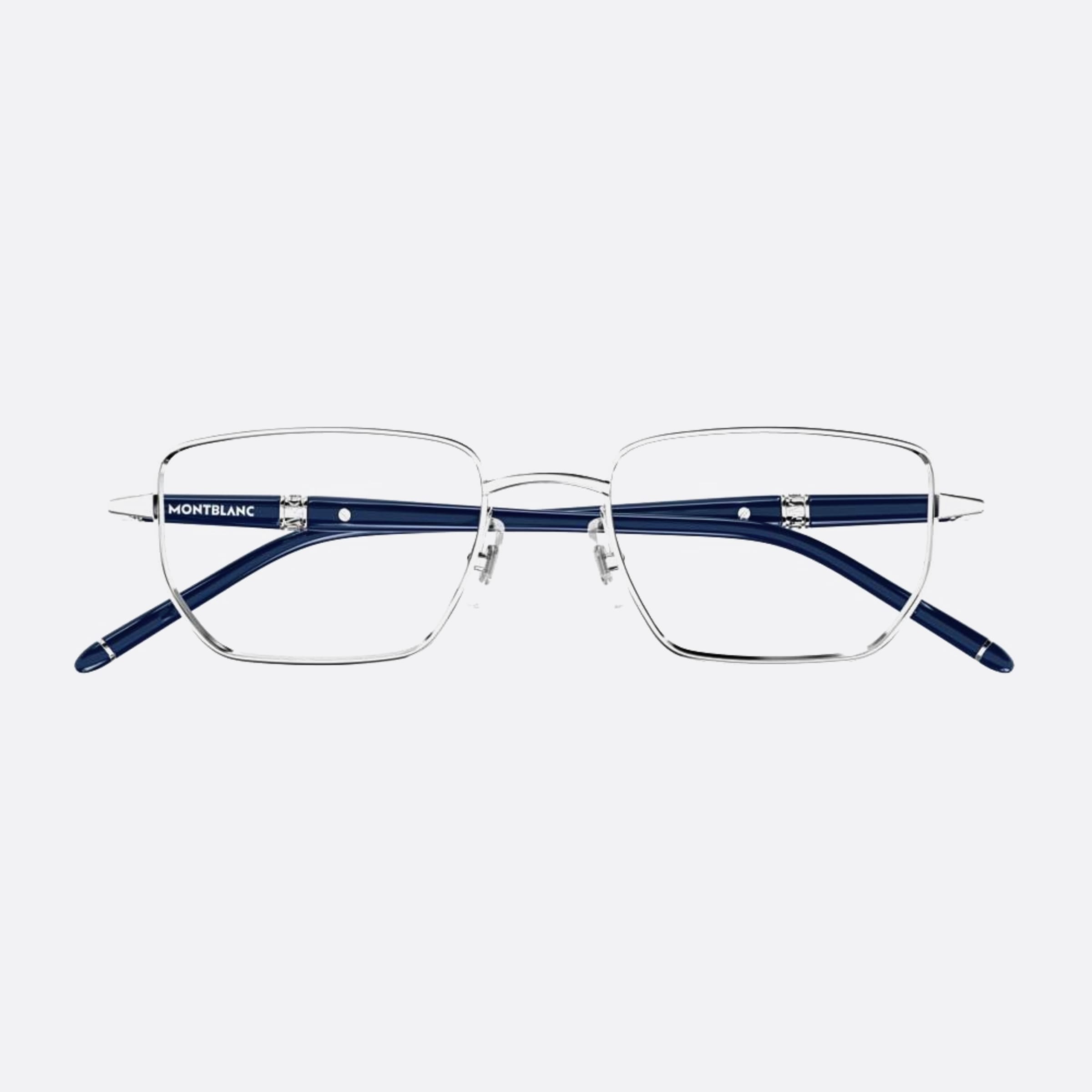 Montblanc 54mm Blue Squared Man Eyeglasses - Main View