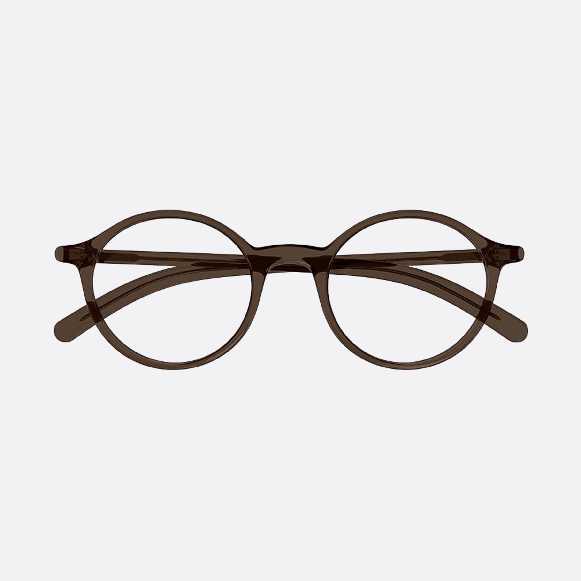 Montblanc 49mm Brown Round Man Eyeglasses - Main View