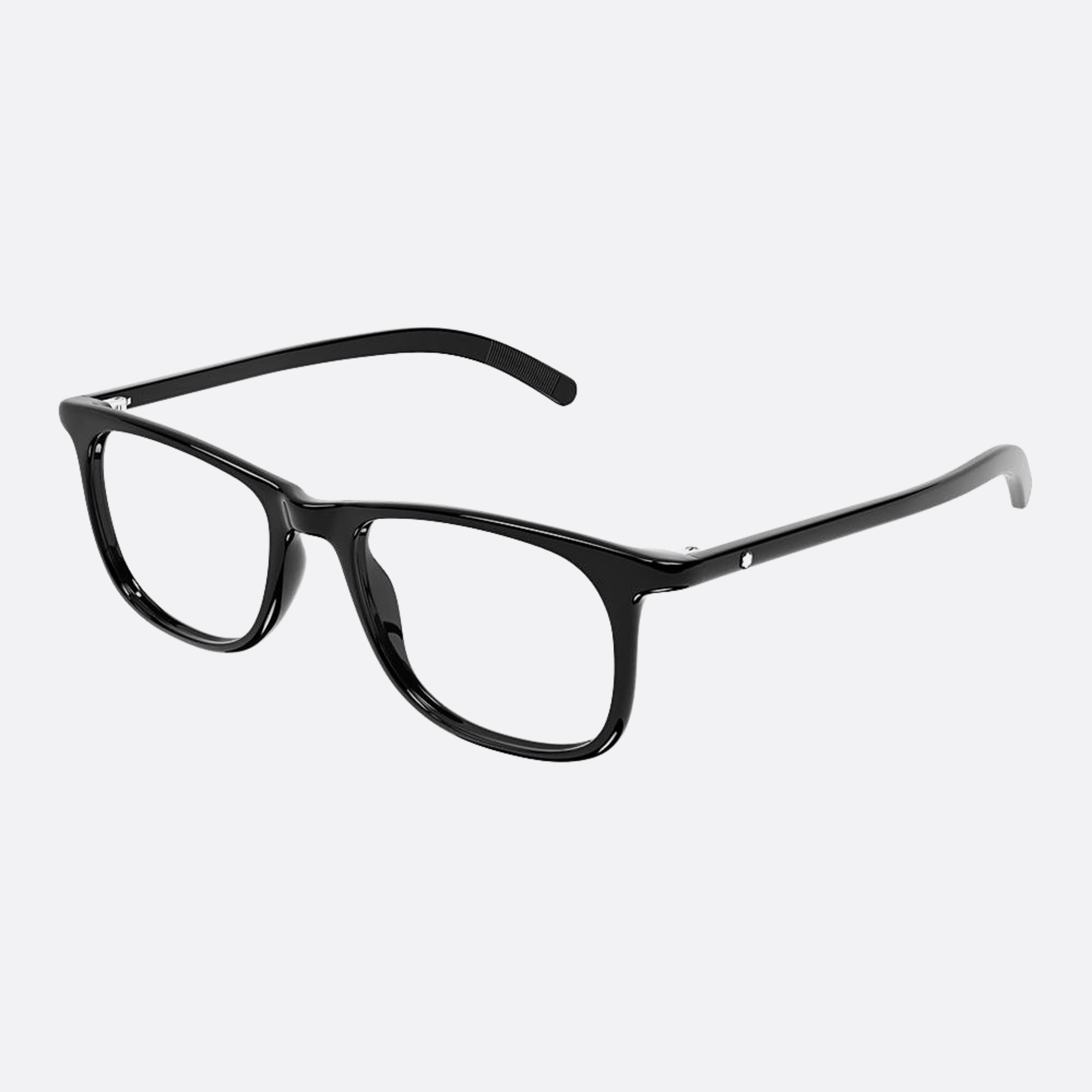 Montblanc 52mm Black Squared Man Eyeglasses - Side View
