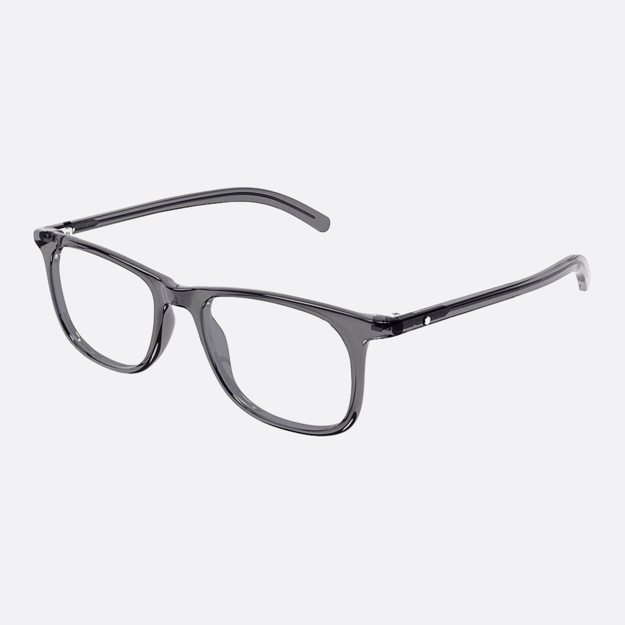 Montblanc 52mm Grey Squared Man Eyeglasses - Side View