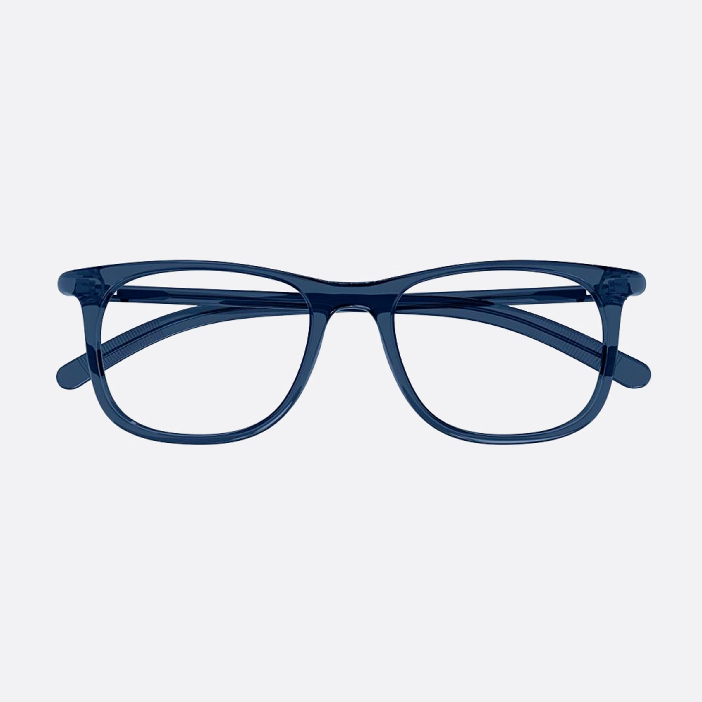 Montblanc 52mm Blue Squared Man Eyeglasses - Main View