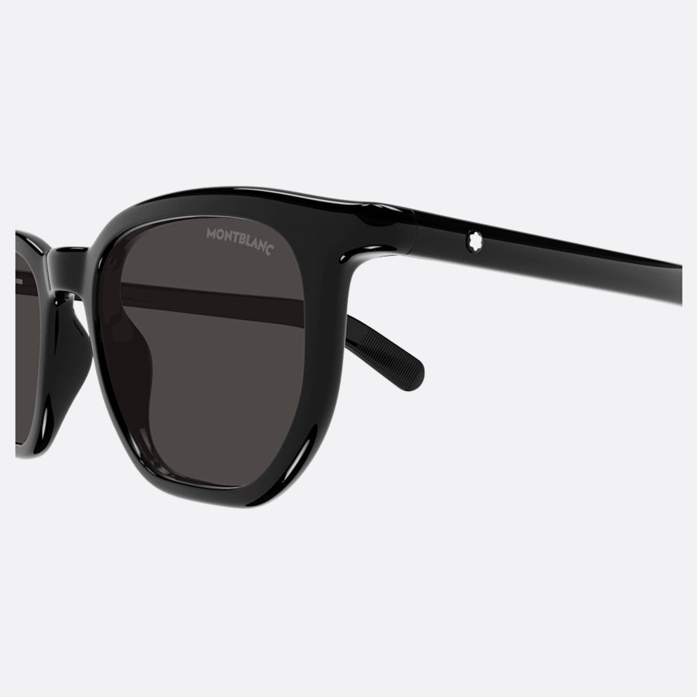 Montblanc 50mm Black Squared Man Sunglasses - Detail View