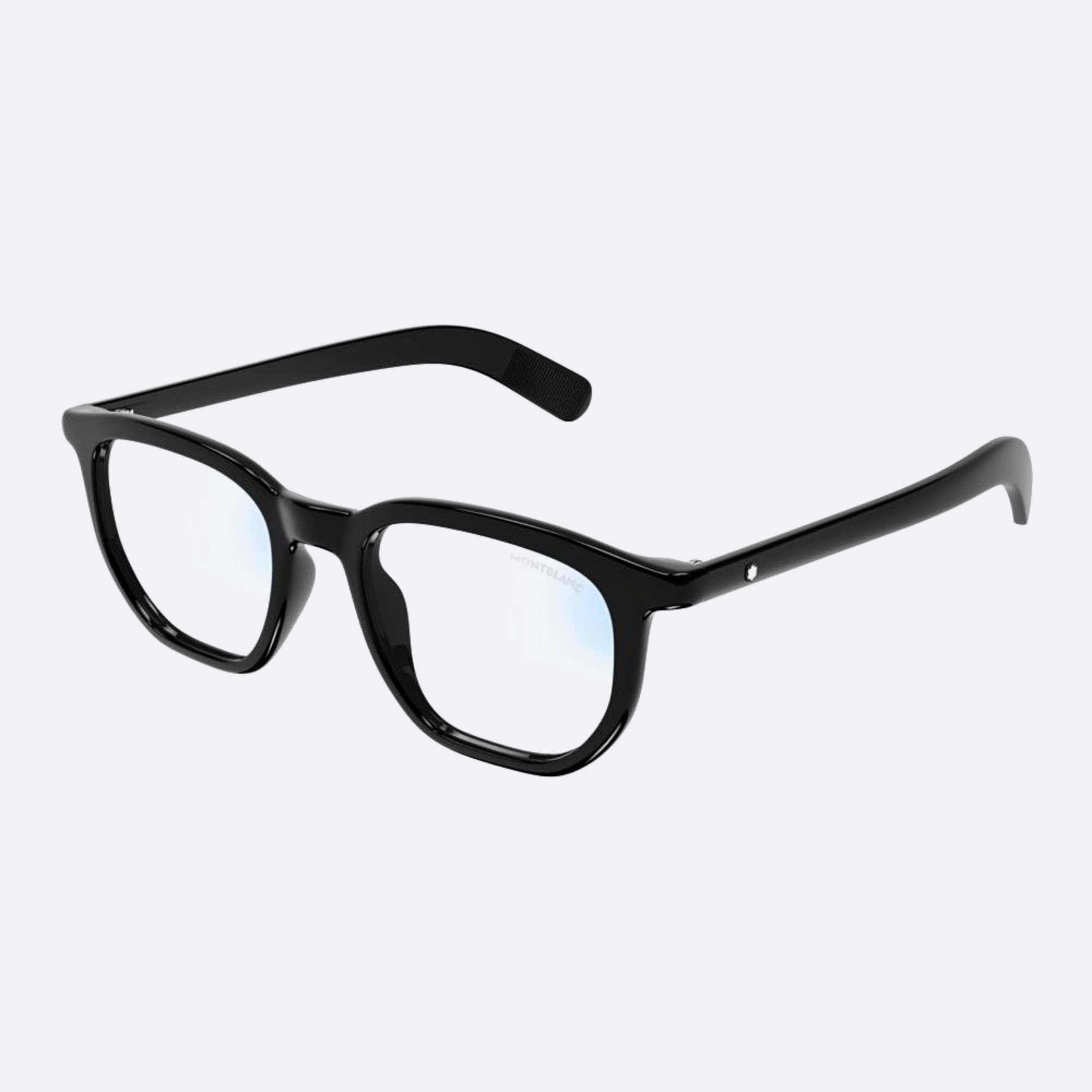 Montblanc 50mm Bkph Black Squared Photochromic Man Sunglasses - Side View