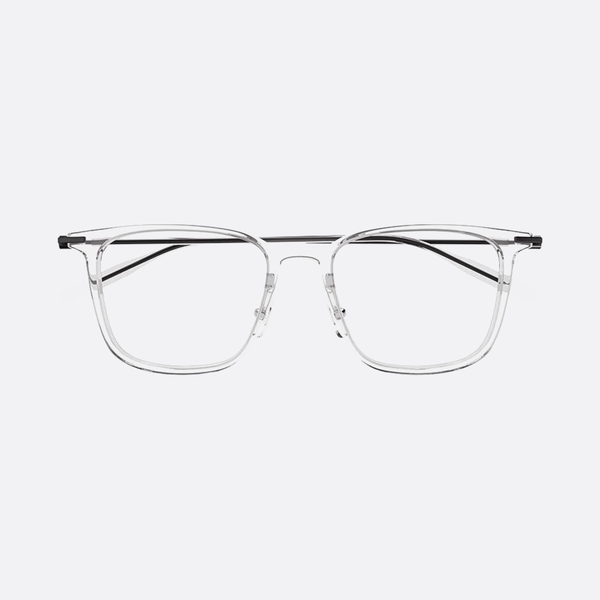 Montblanc 52mm Transparent Squared Man Eyeglasses - Main View