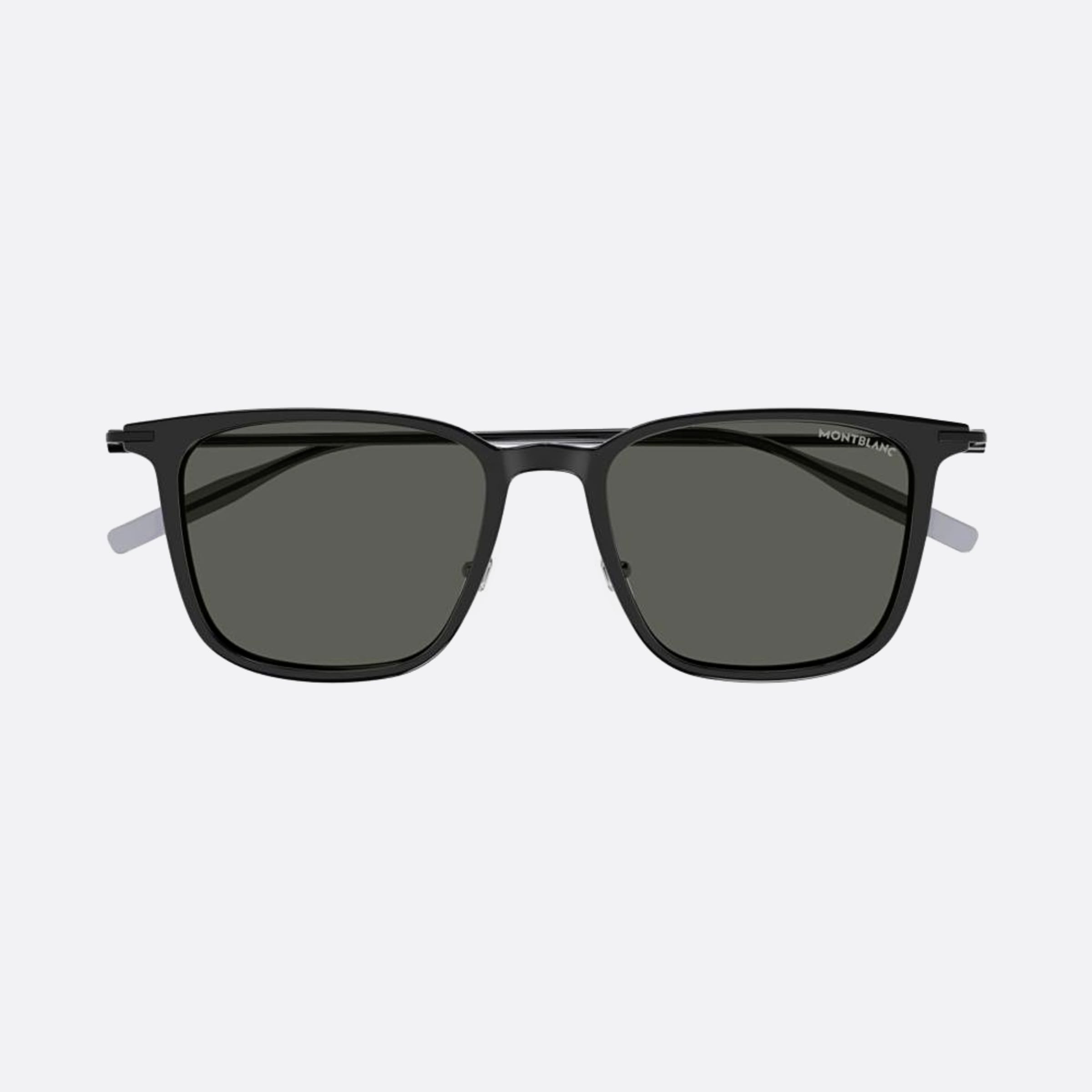 Montblanc 52mm Black Squared Man Sunglasses - Main View