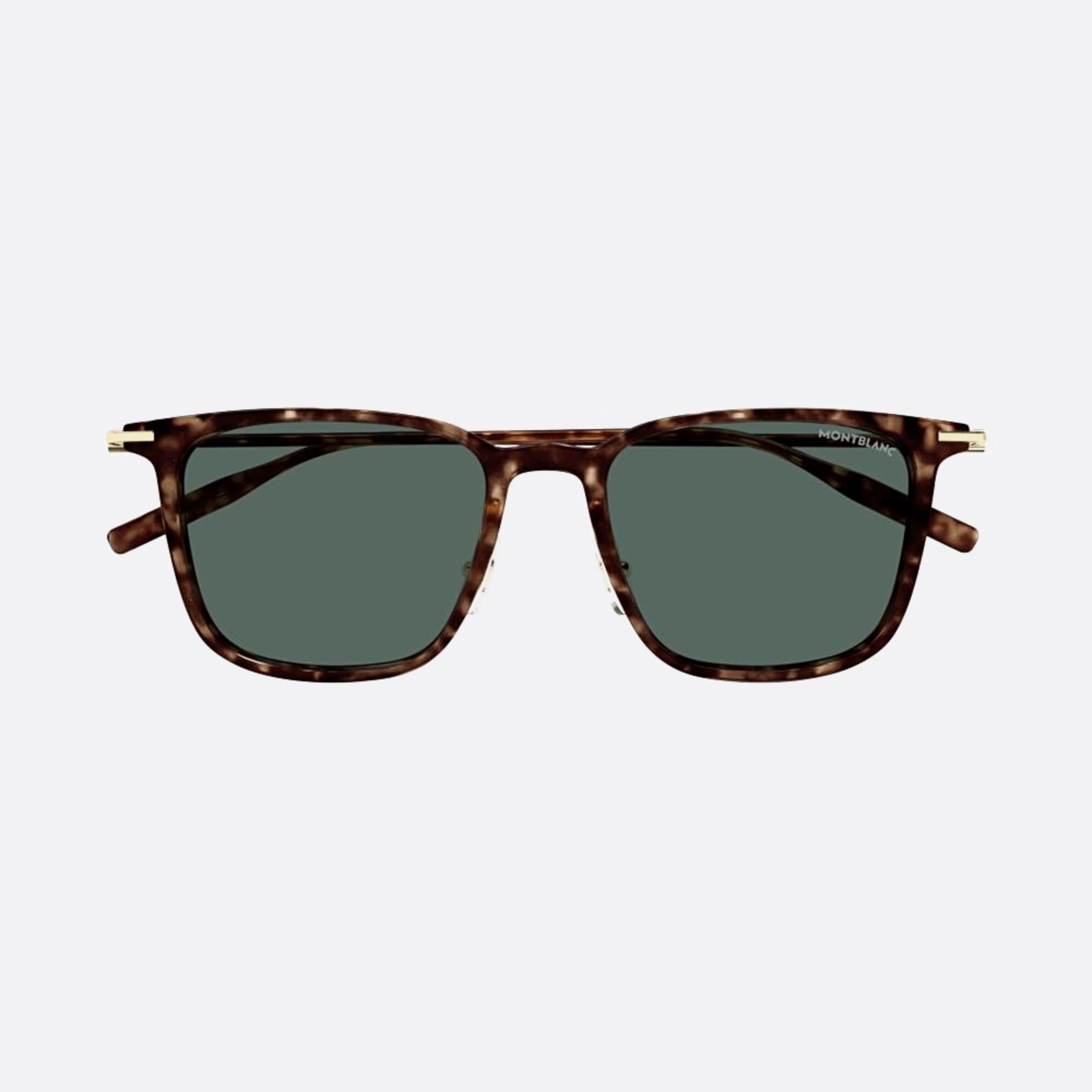 Montblanc 52mm Havana Squared Man Sunglasses - Main View