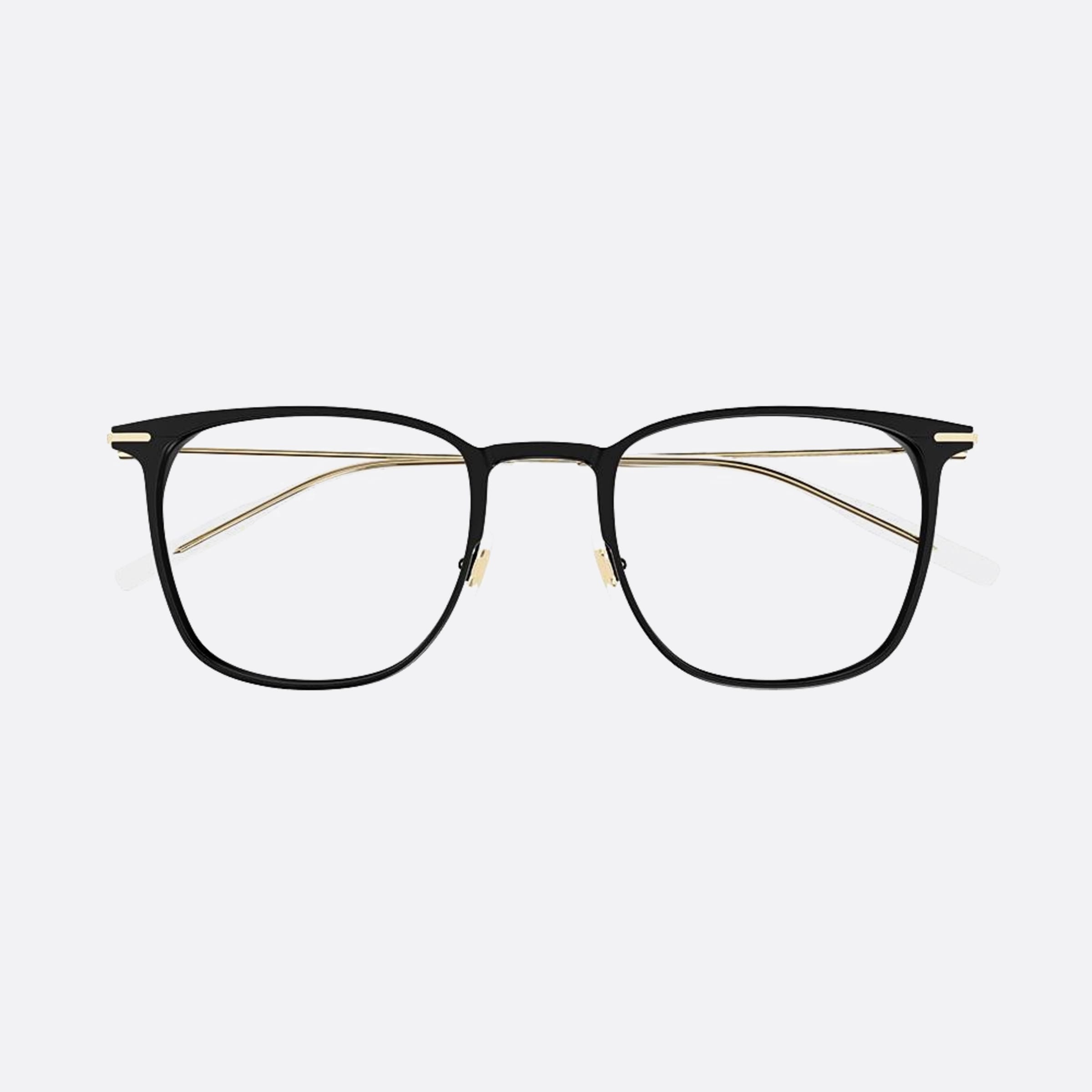 Montblanc 53mm Black Geometric Man Eyeglasses - Main View