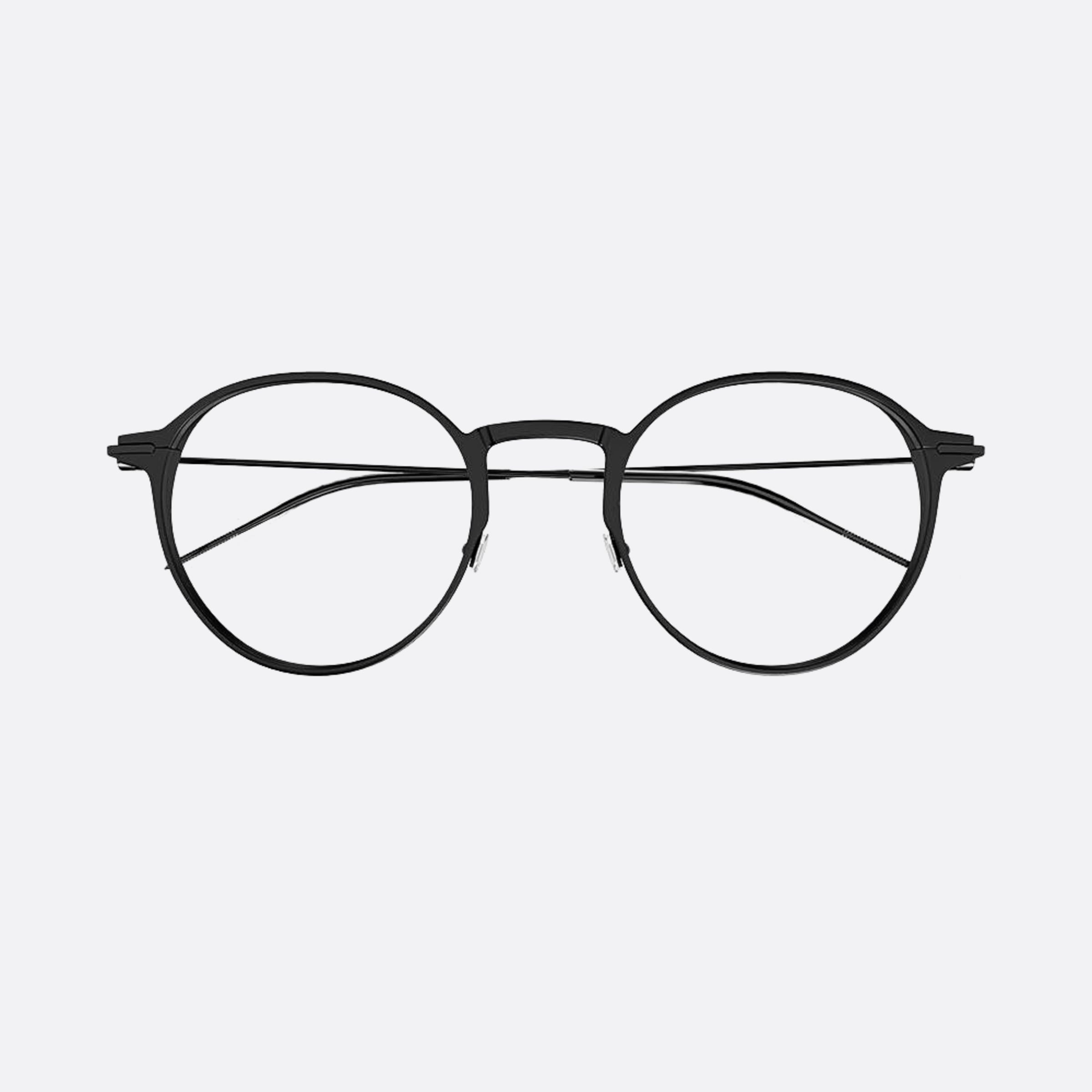 Montblanc 49mm Black Pantos Man Eyeglasses - Main View