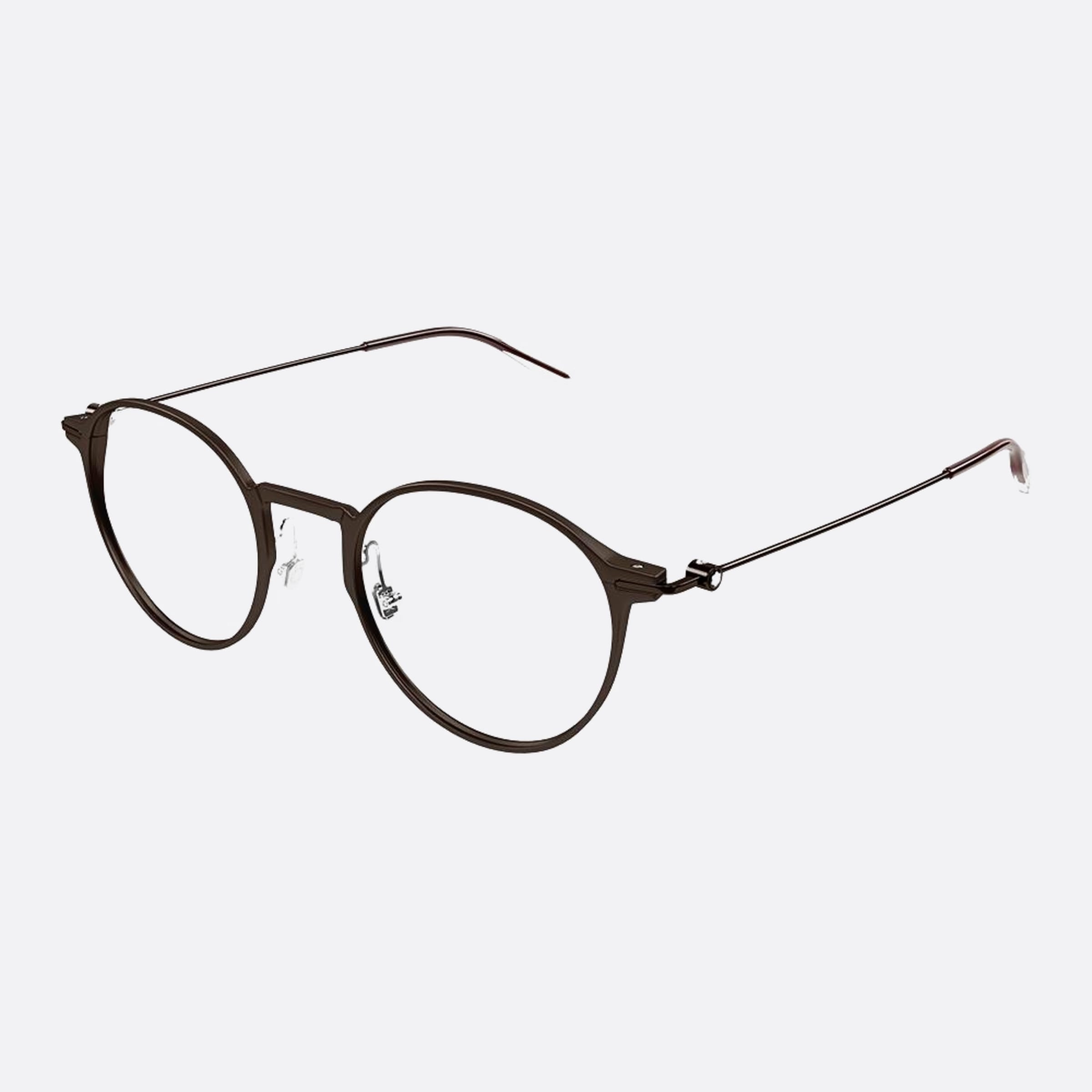 Montblanc 49mm Brown Pantos Man Eyeglasses - Side View