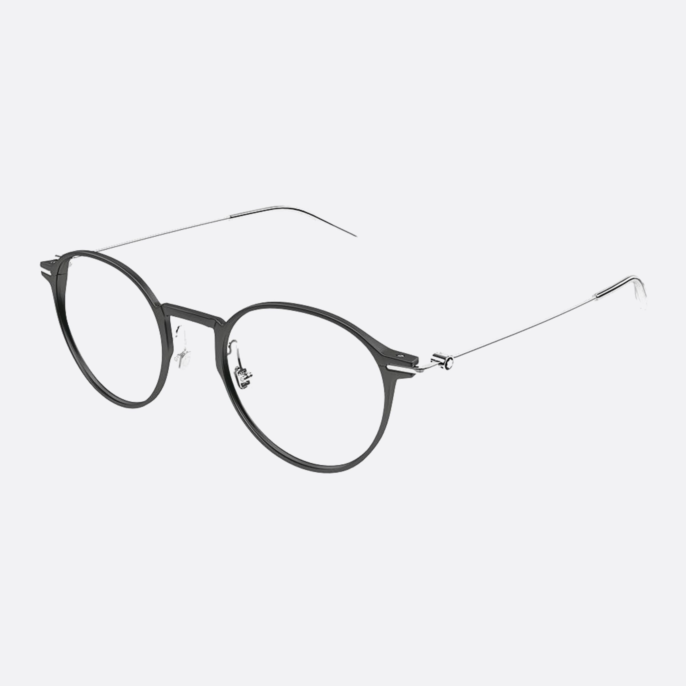 Montblanc 49mm Grey Pantos Man Eyeglasses - Side View