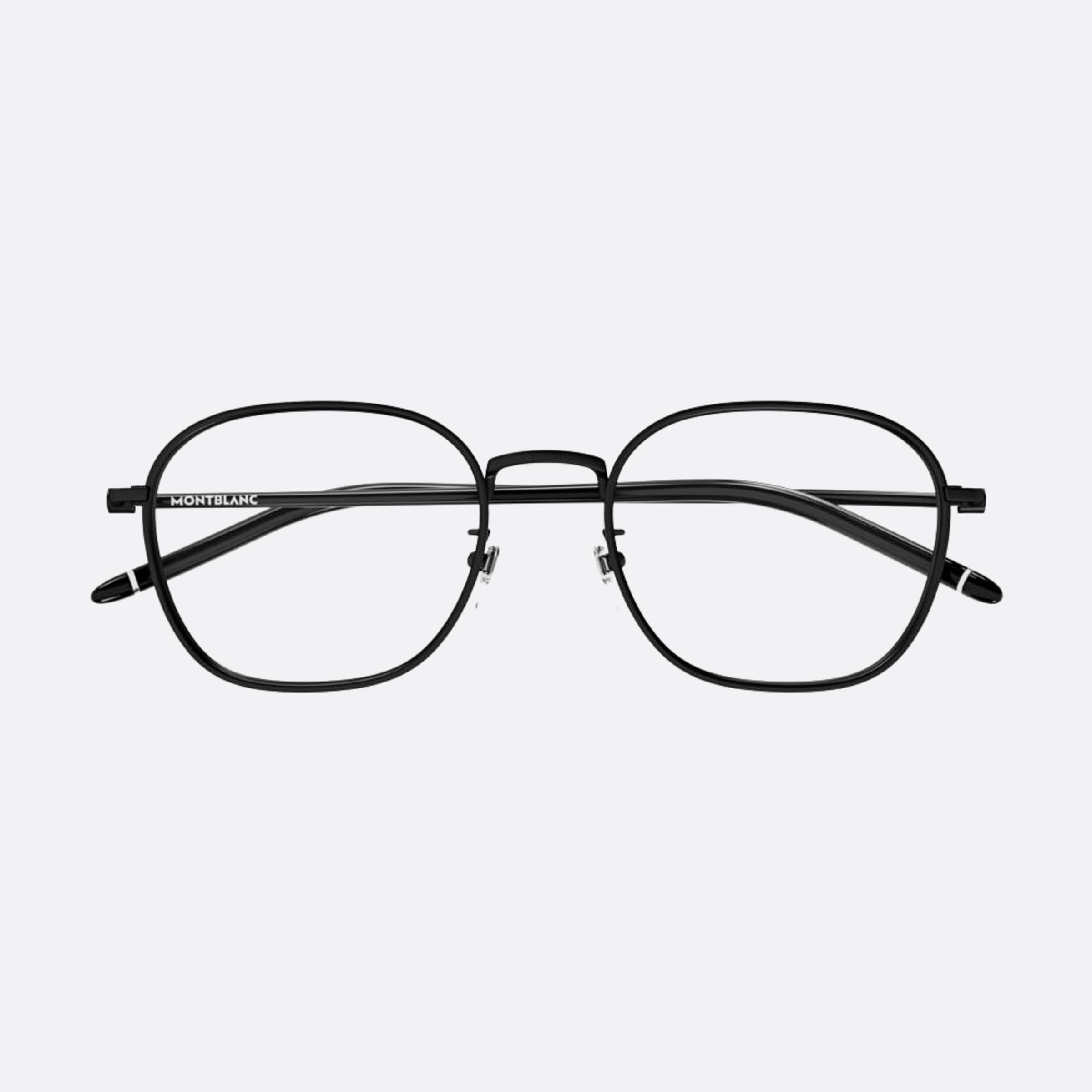 Montblanc 52mm Mb0368oa Black Geometric Men Eyeglasses - Main View