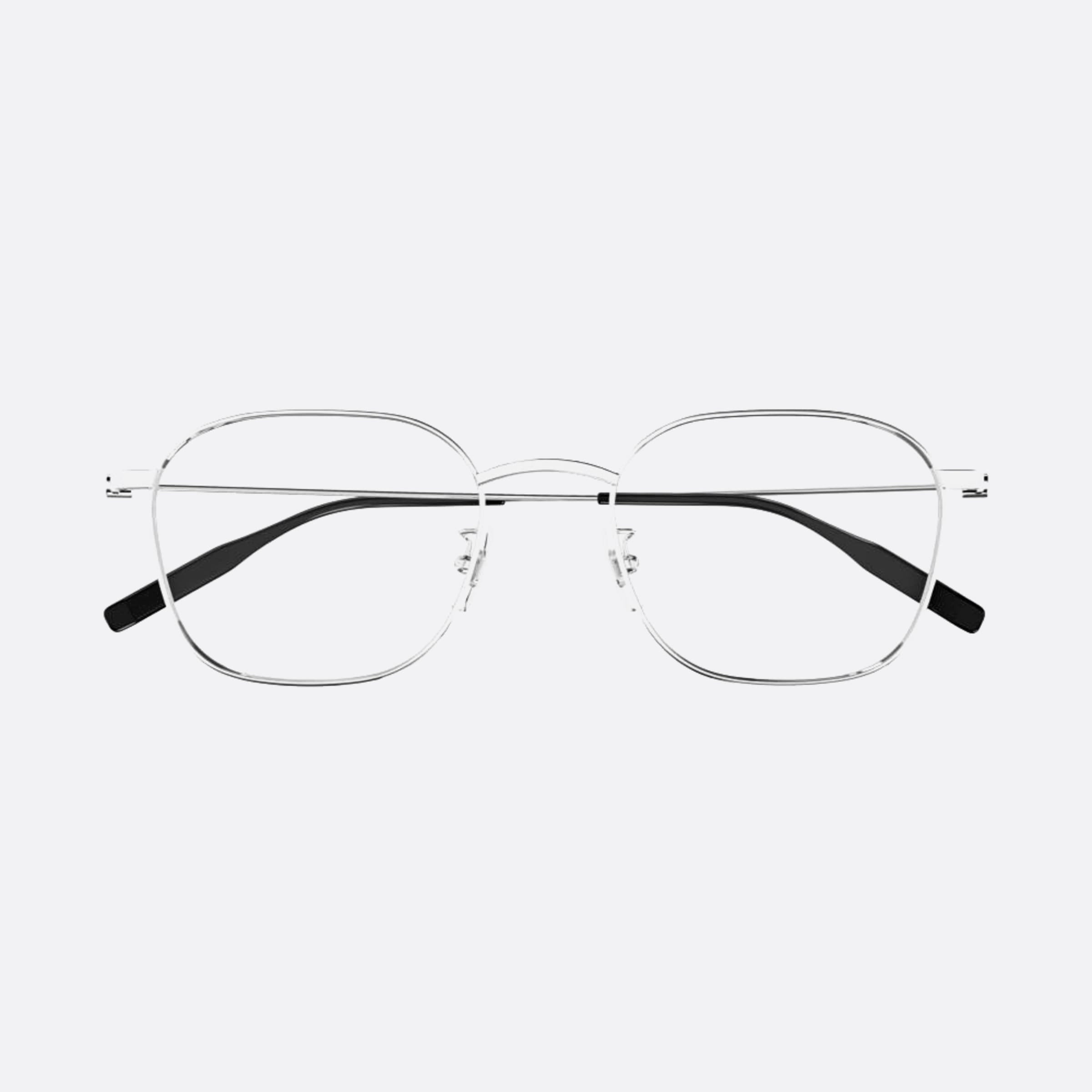 Montblanc 52mm Mb0371oa Silver Geometric Men Eyeglasses - Main View