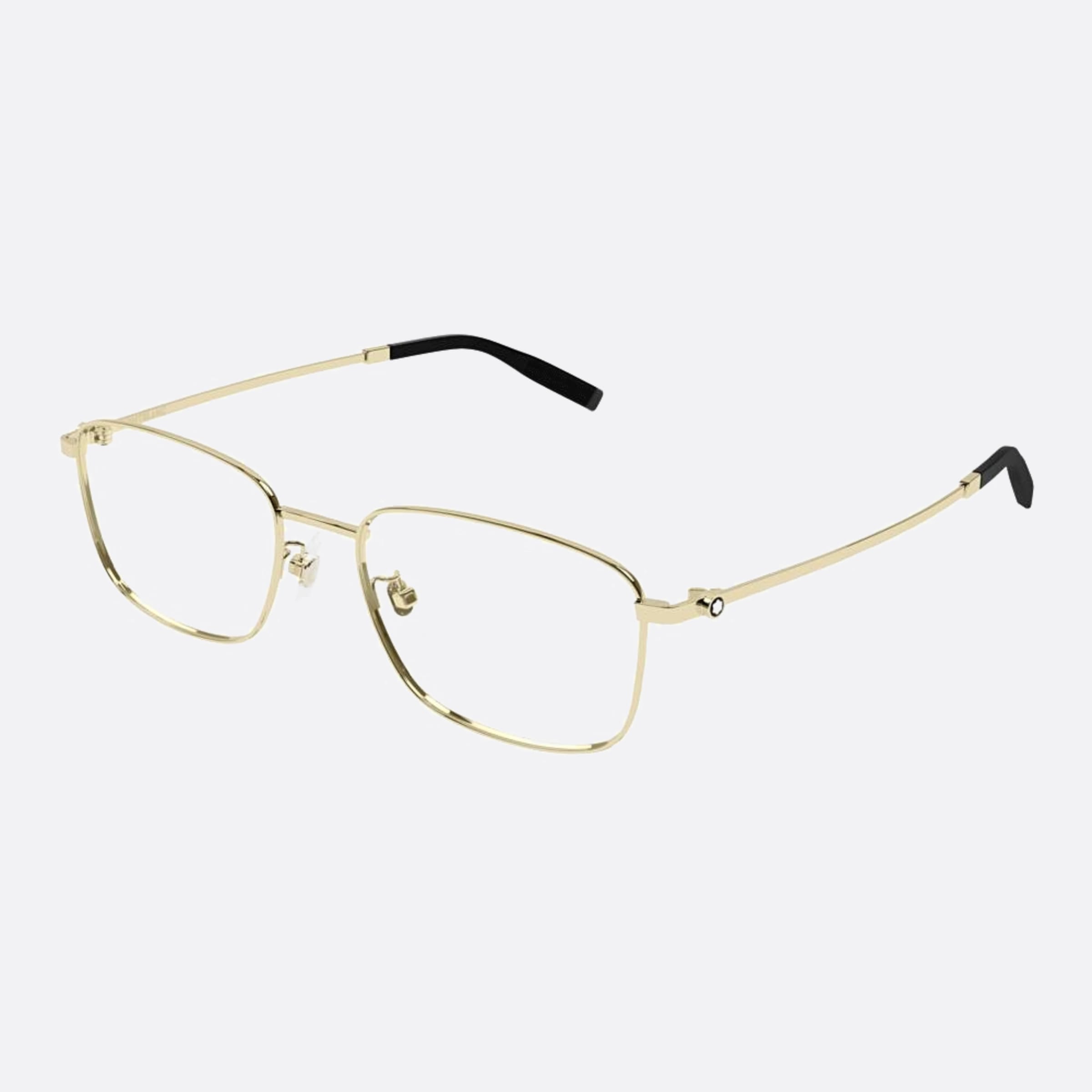 Montblanc 54mm Mb0373oa Gold Squared Men Eyeglasses - Side View
