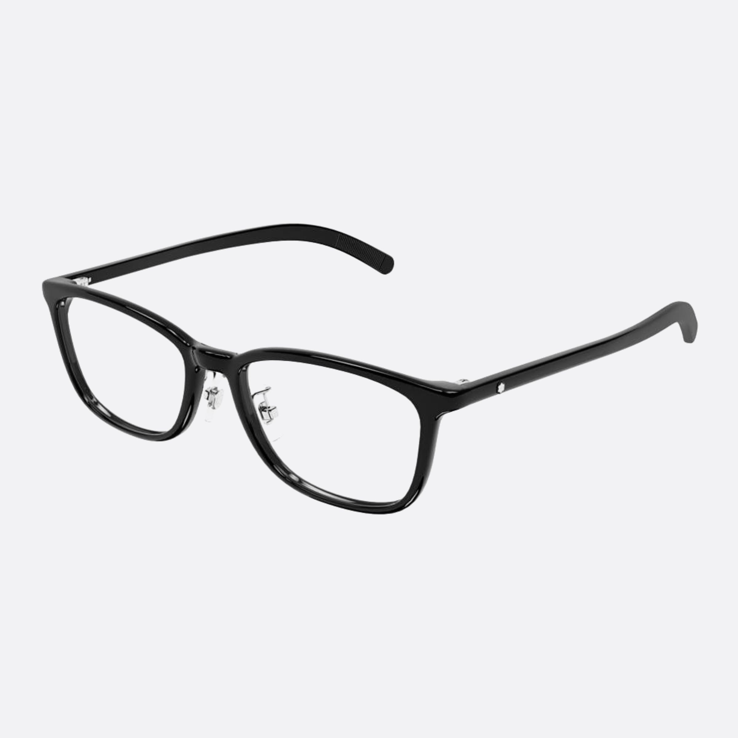 Montblanc 54mm Mb0376oj Black Squared Men Eyeglasses - Side View