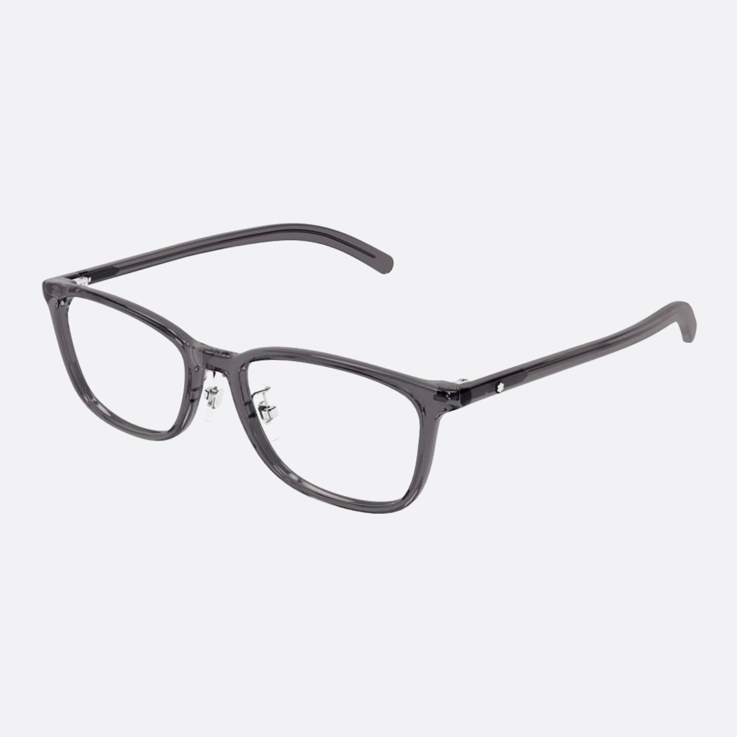 Montblanc 54mm Mb0376oj Grey Squared Men Eyeglasses - Side View