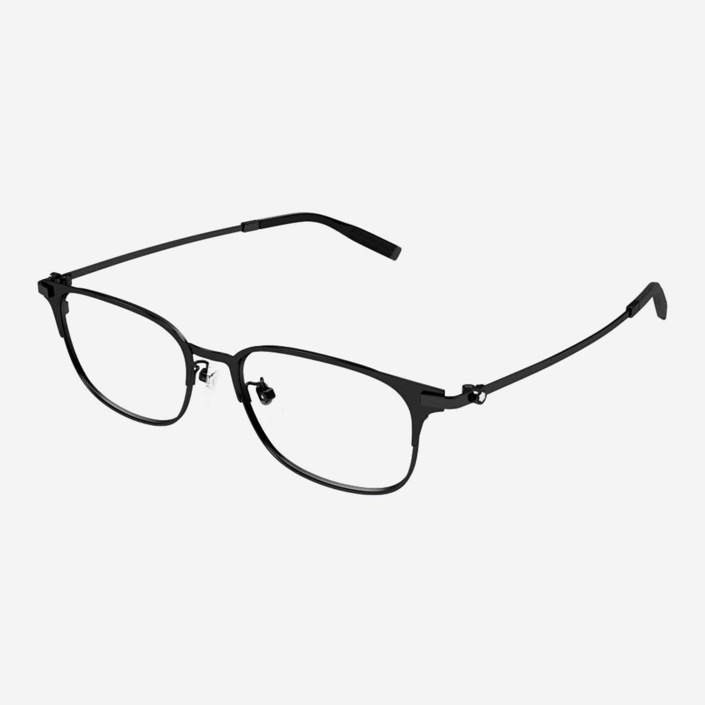 Montblanc 54mm Mb0377oj Black Squared Men Eyeglasses - Side View