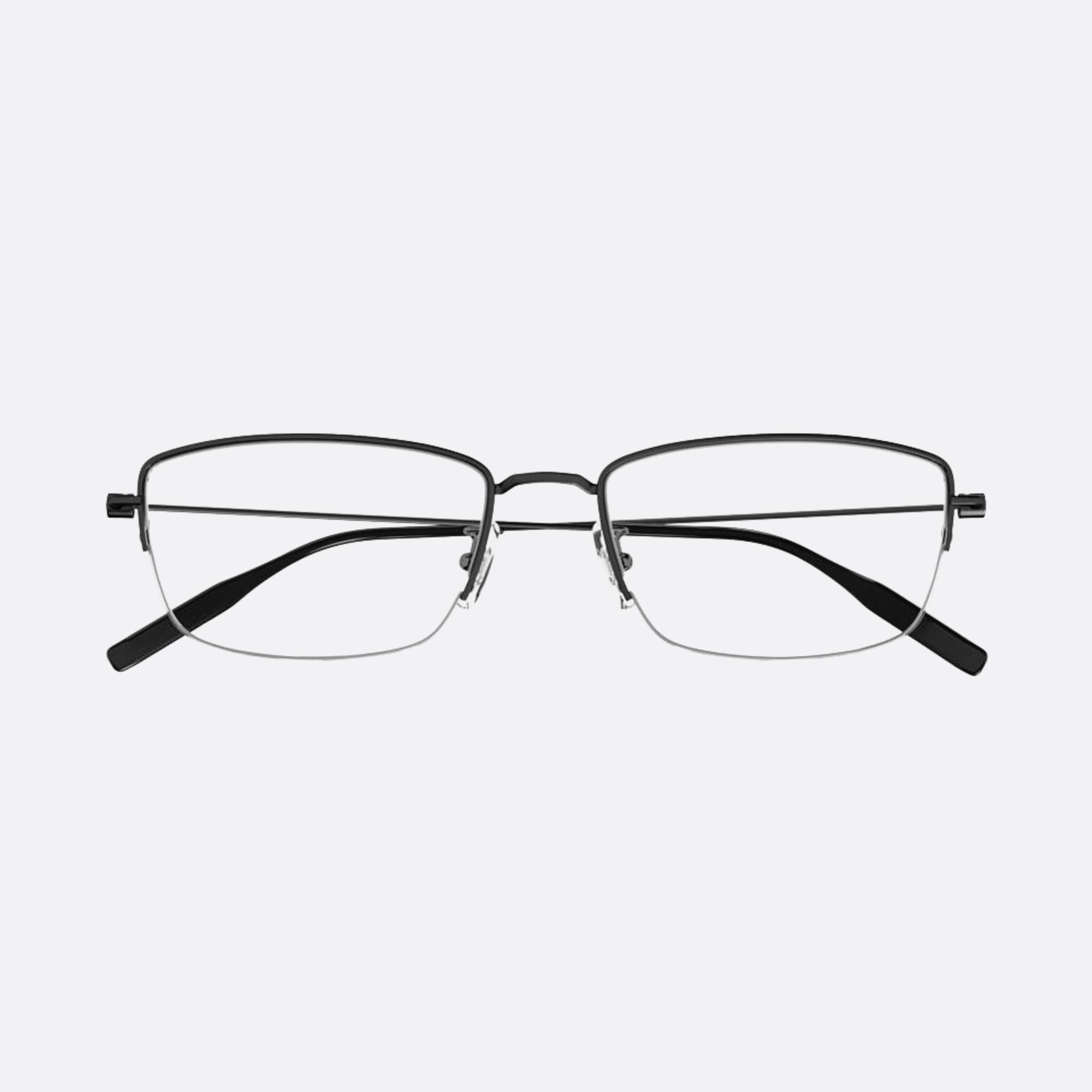 Montblanc 54mm Mb0378oj Black Rectangle Men Eyeglasses - Main View