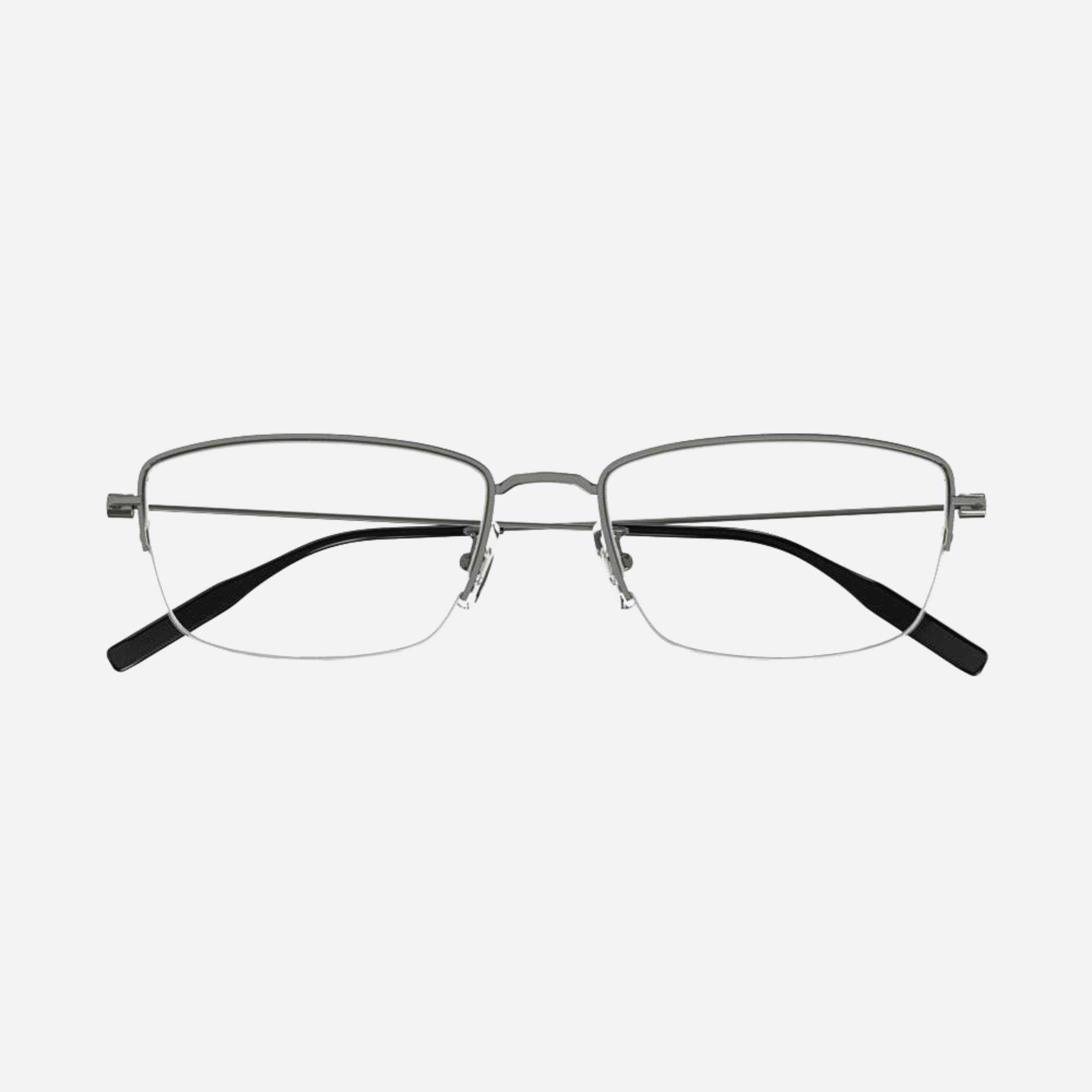 Montblanc 54mm Mb0378oj Ruthenium Rectangle Men Eyeglasses - Main View