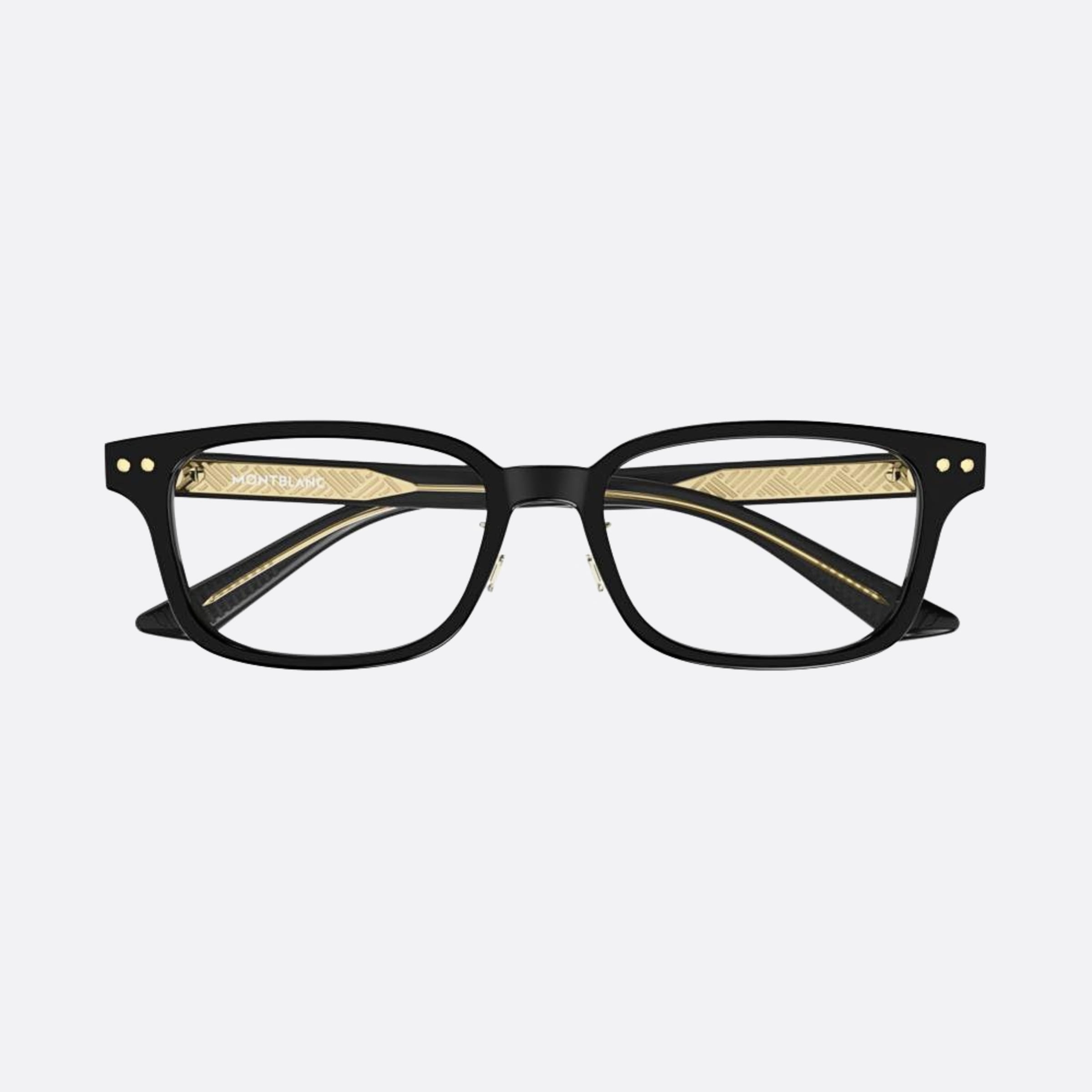 Montblanc 53mm Mb0379oj Black Rectangle Men Eyeglasses - Main View