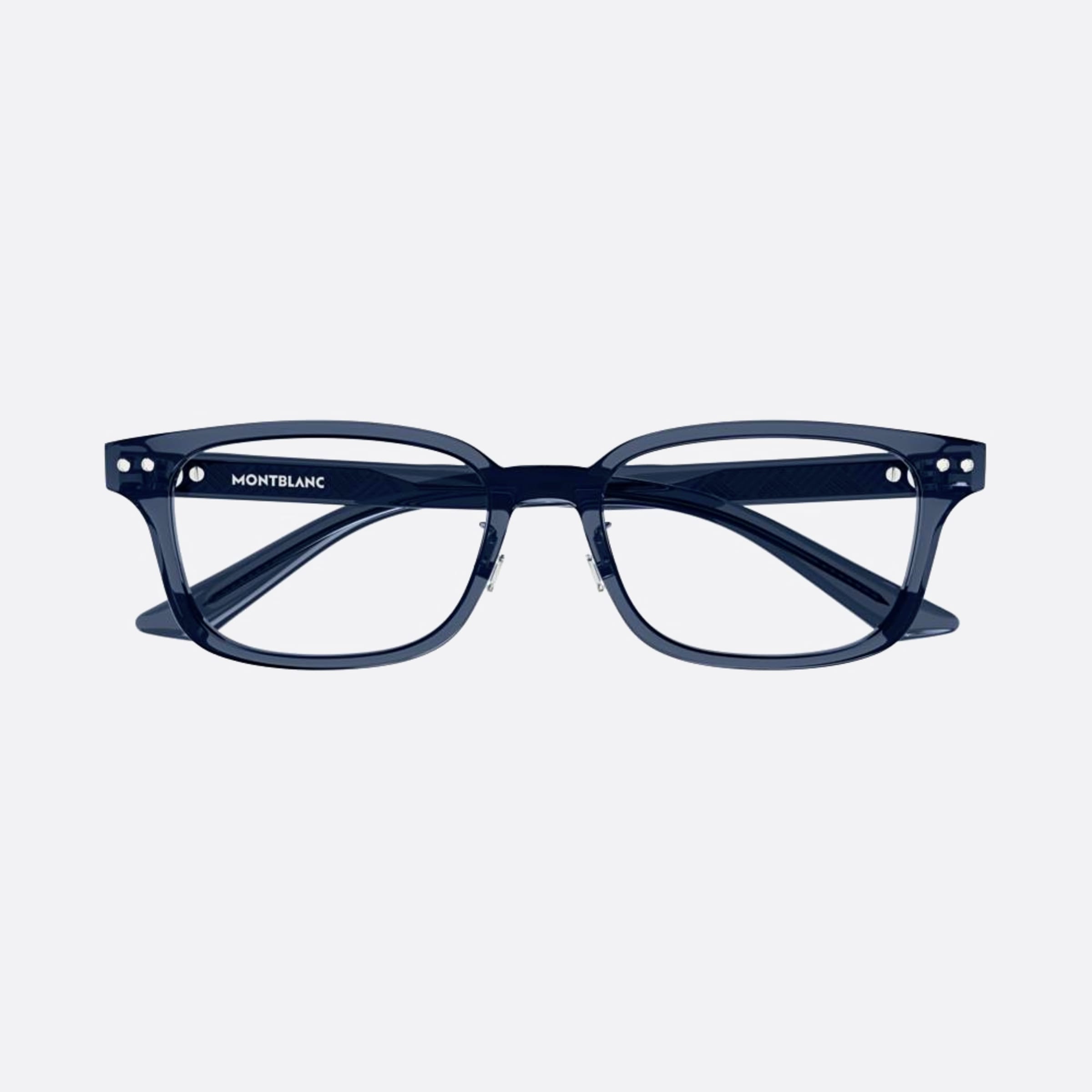 Montblanc 53mm Mb0379oj Blue Rectangle Men Eyeglasses - Main View