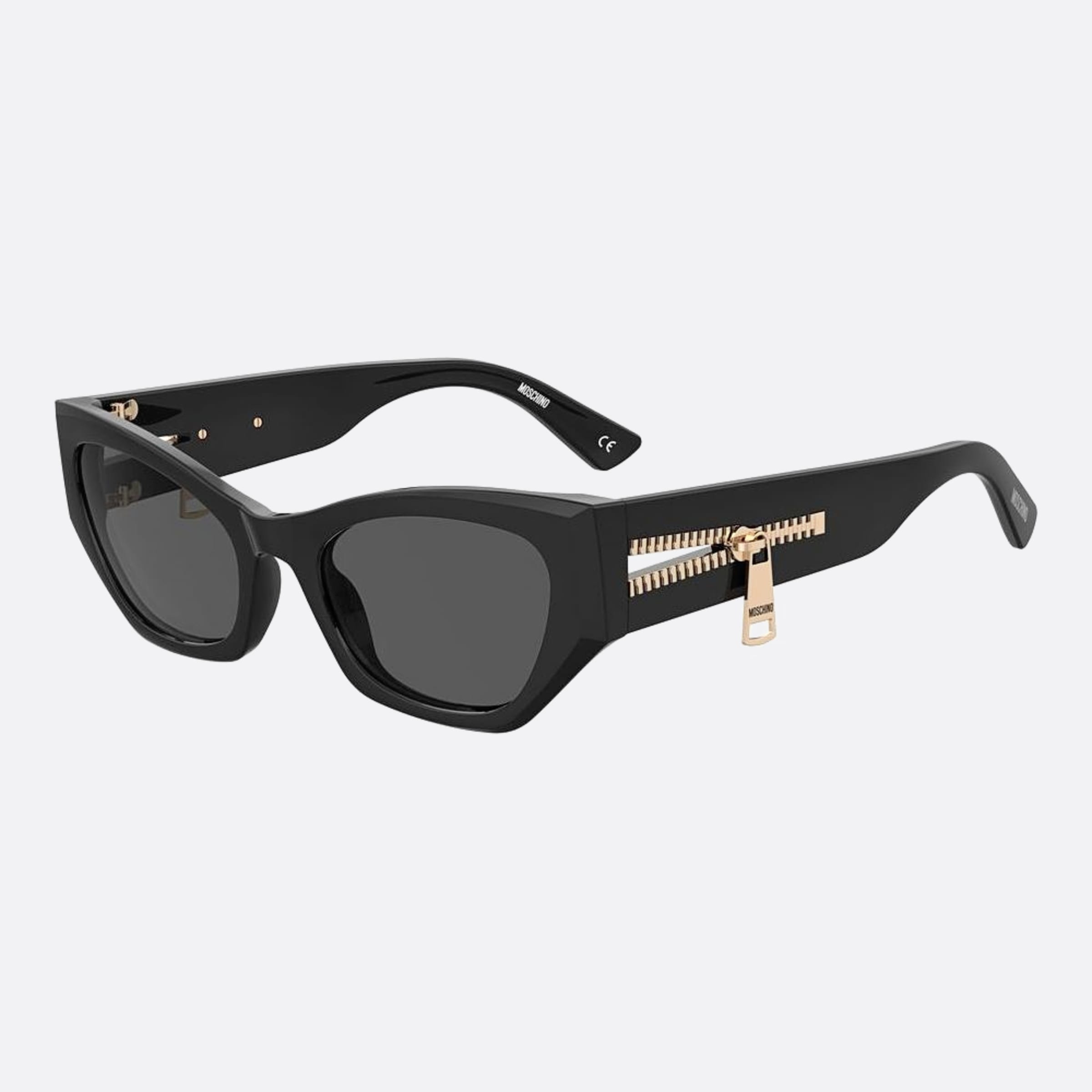 Moschino 55mm Mos159 Black Squared Women Sunglasses - Side View