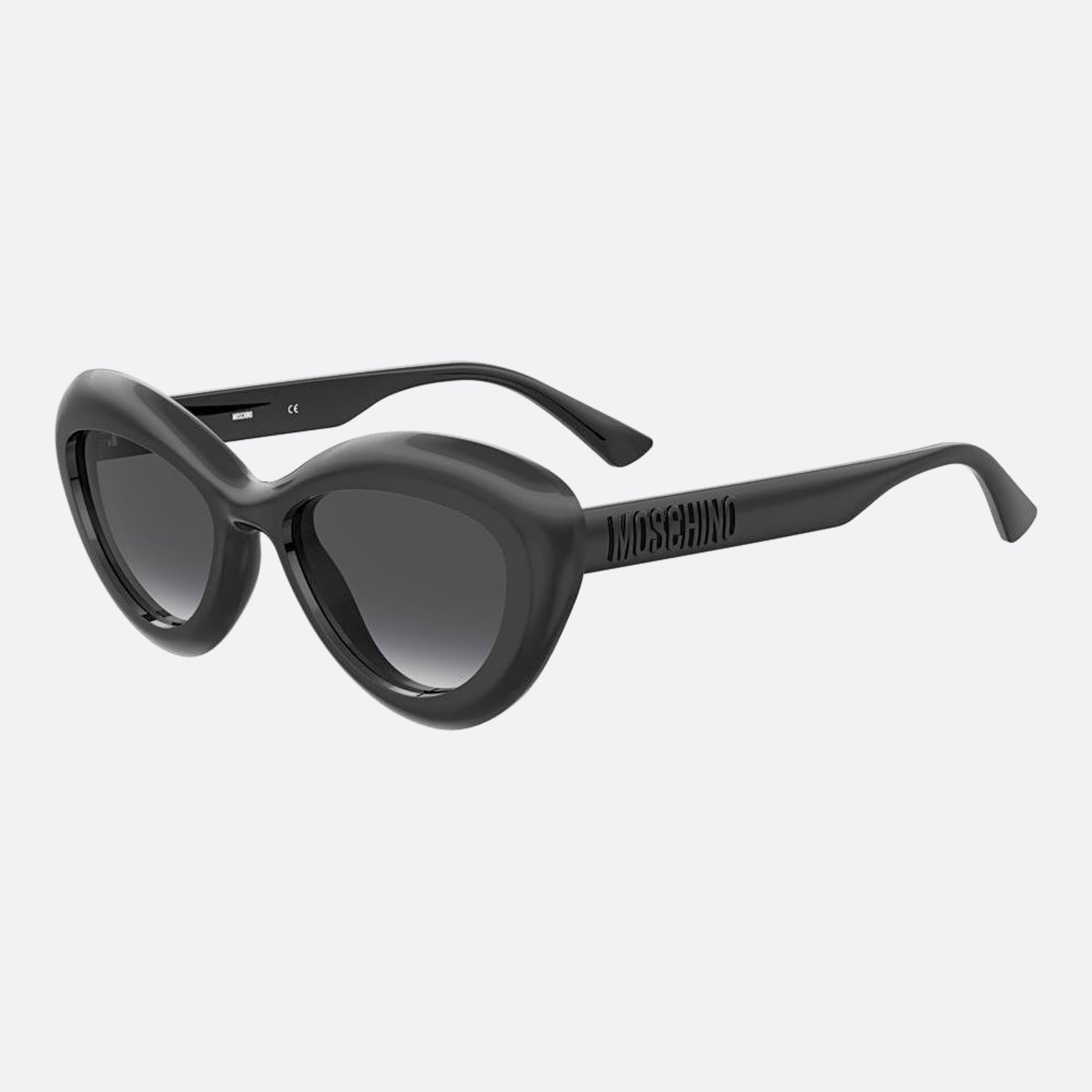 Moschino 55mm Mos163 Black Geometric Women Sunglasses - Side View