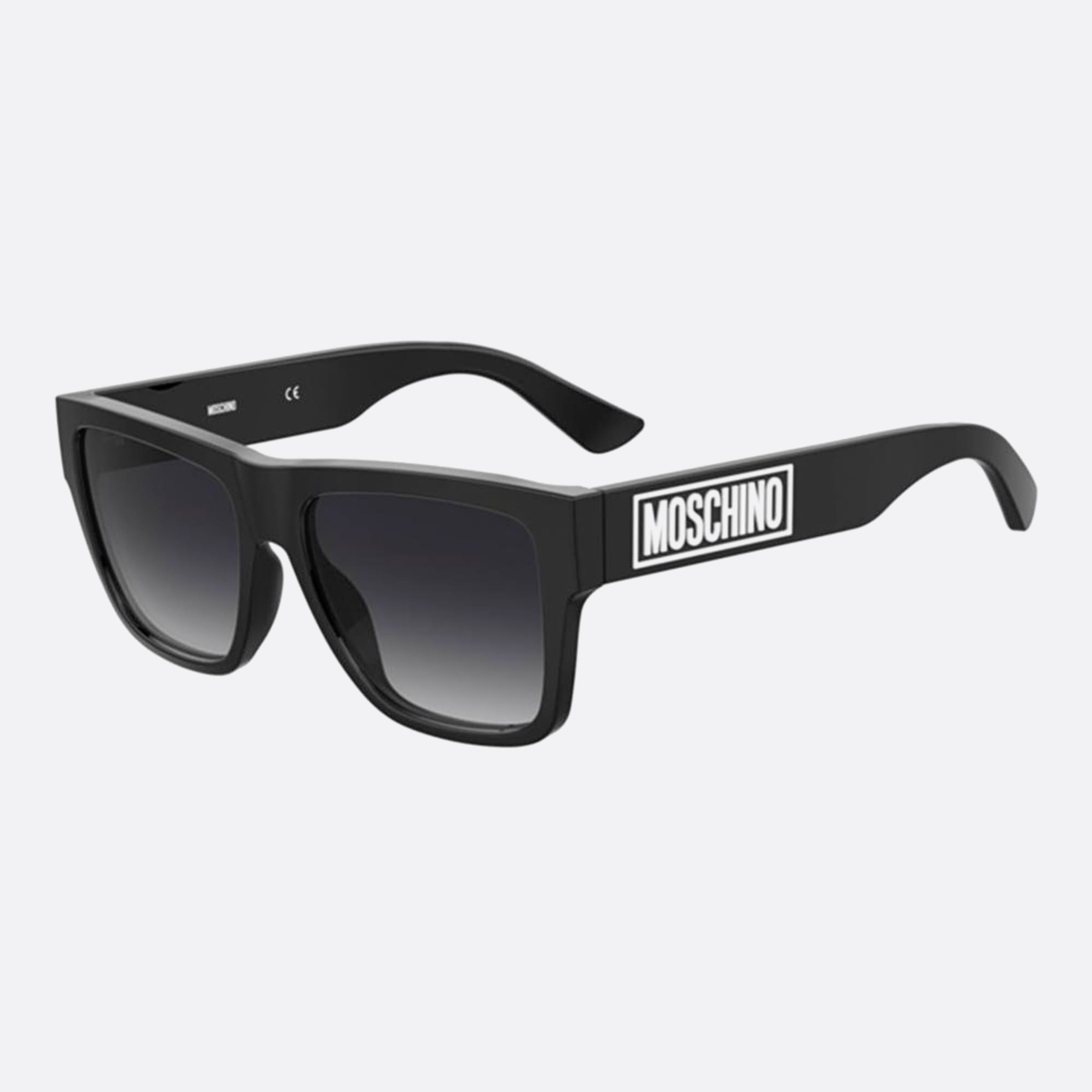 Moschino 57mm Mos167 Black Rectangle Men Sunglasses - Side View