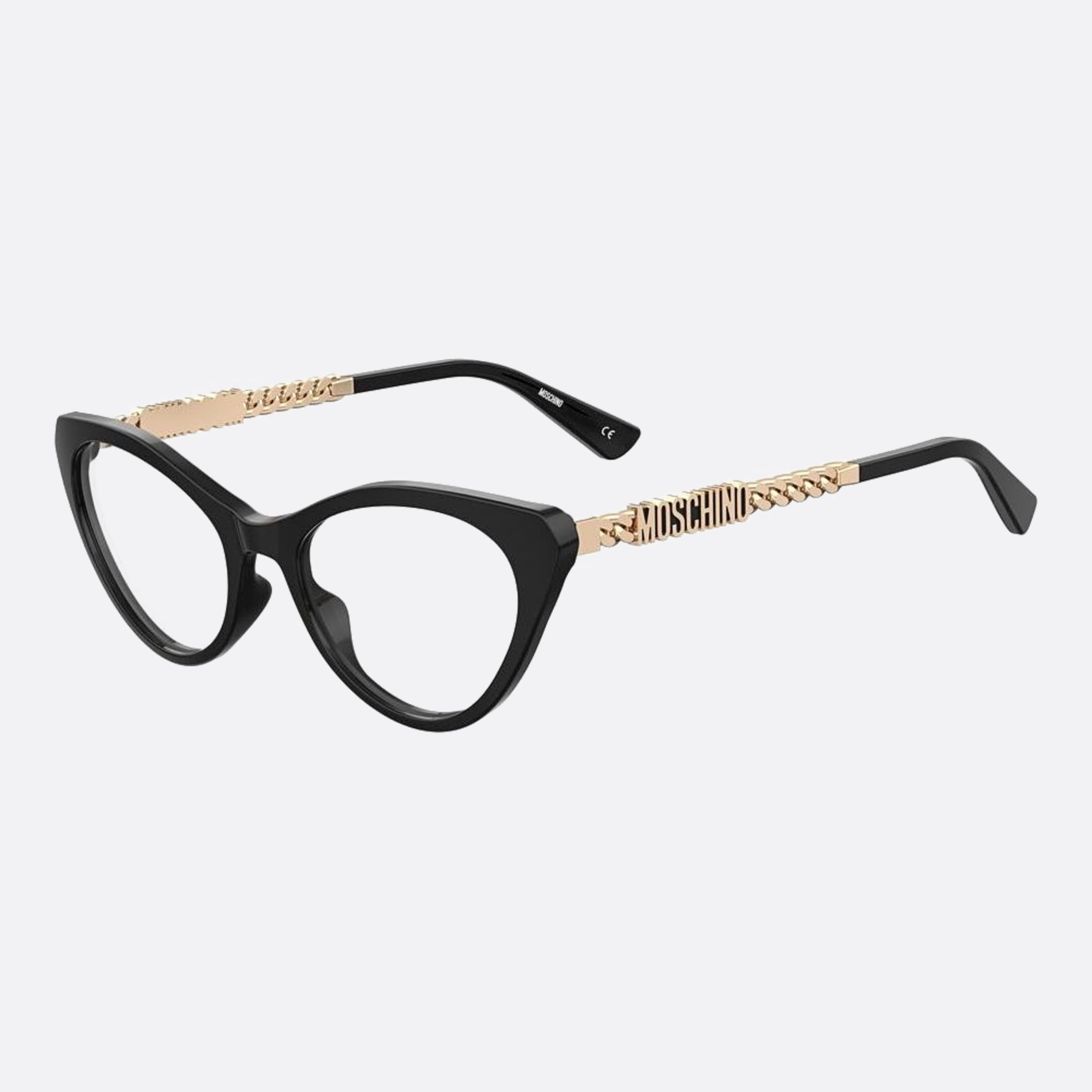 Moschino 52mm Mos626 Black Cat Eye Women Eyeglasses - Side View