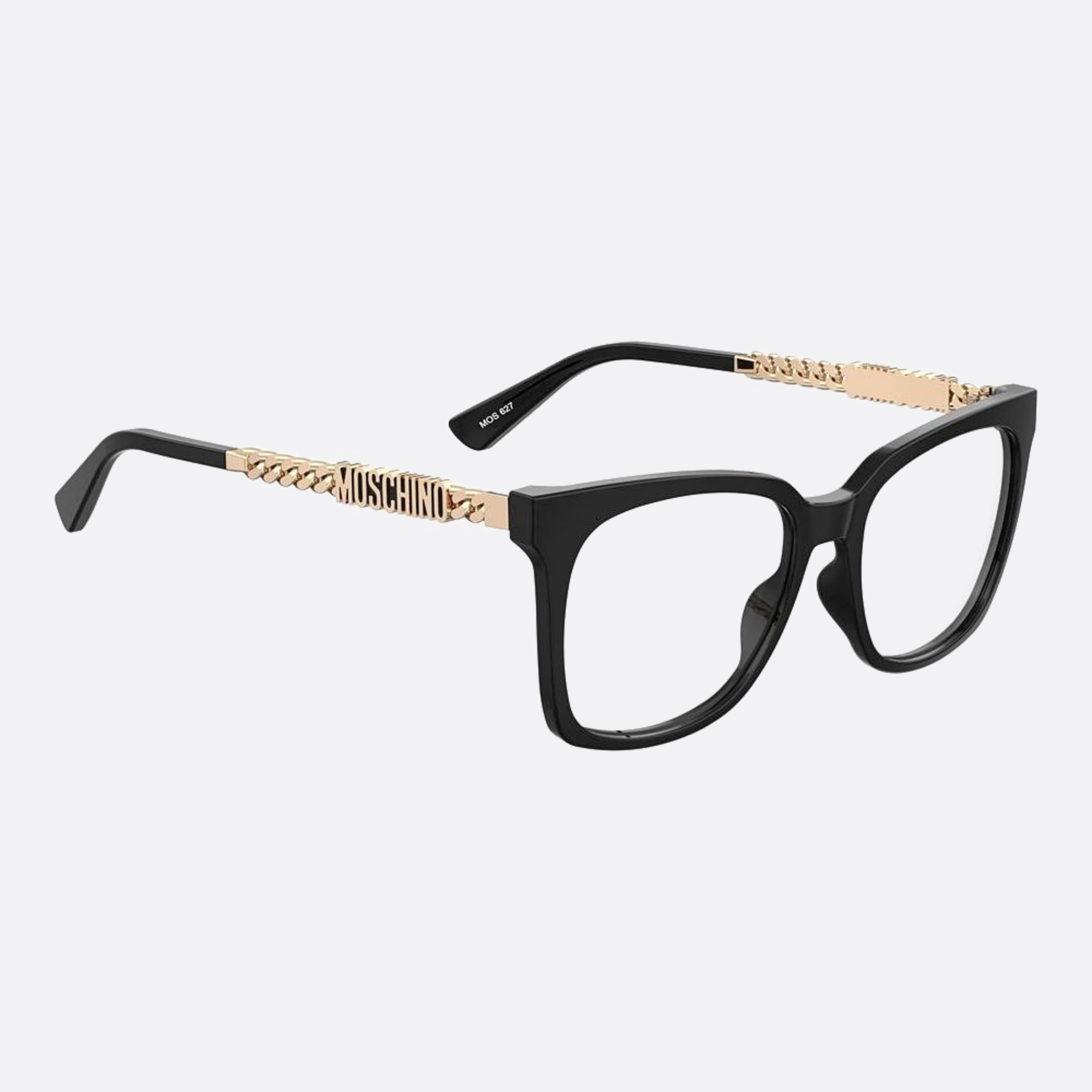 Moschino 52mm Mos627 Black Geometric Women Eyeglasses - Detail View