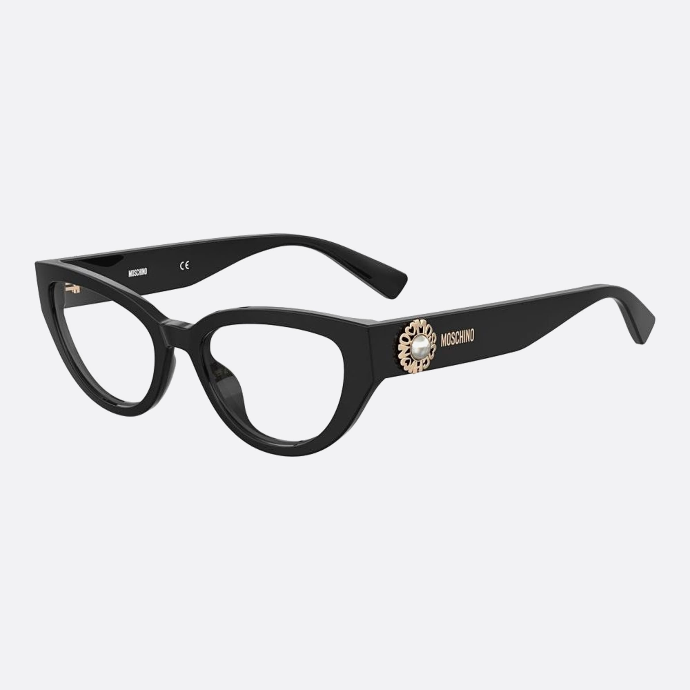 Moschino 52mm Mos631 Black Cat Eye Women Eyeglasses - Side View
