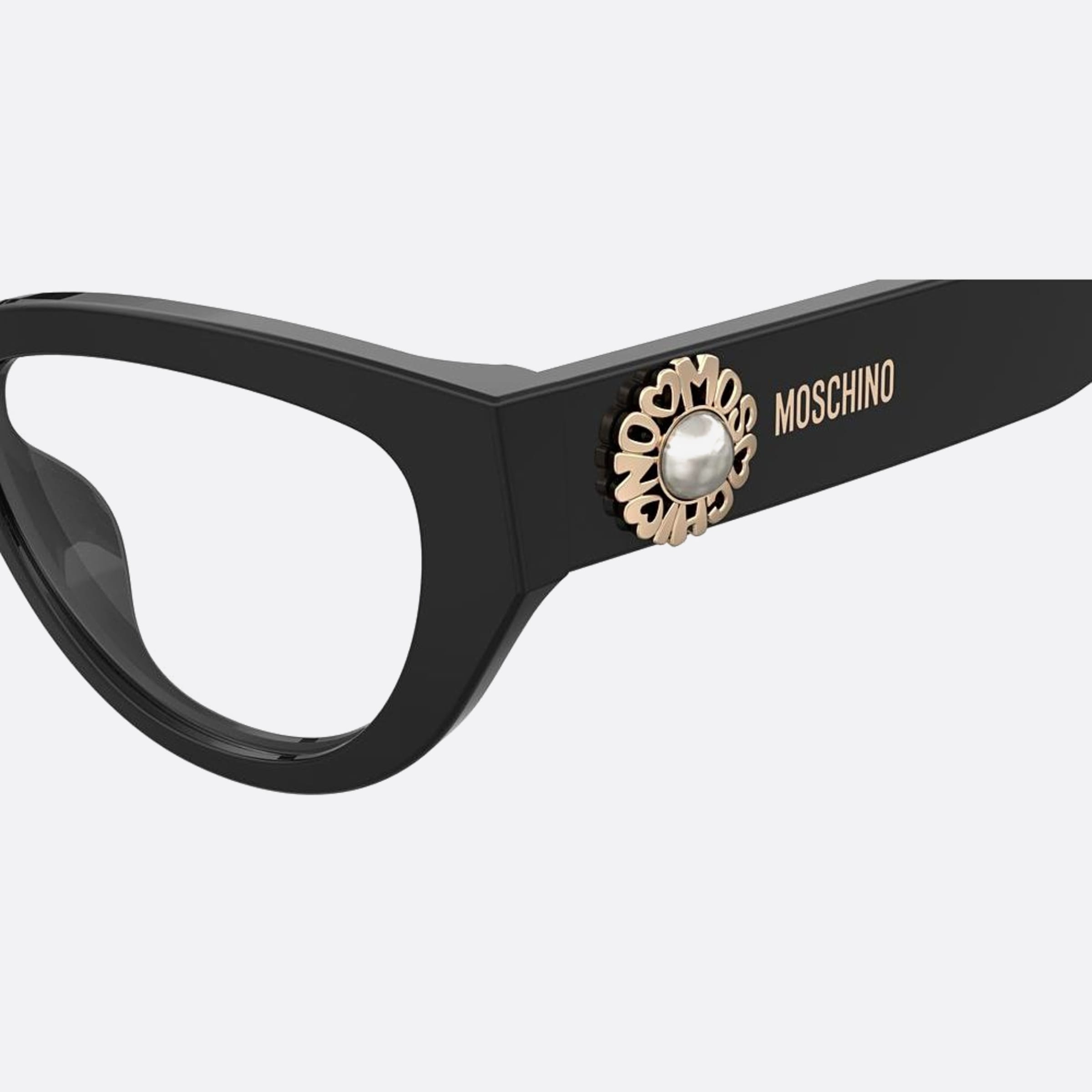 Moschino 52mm Mos631 Black Cat Eye Women Eyeglasses - Detail View