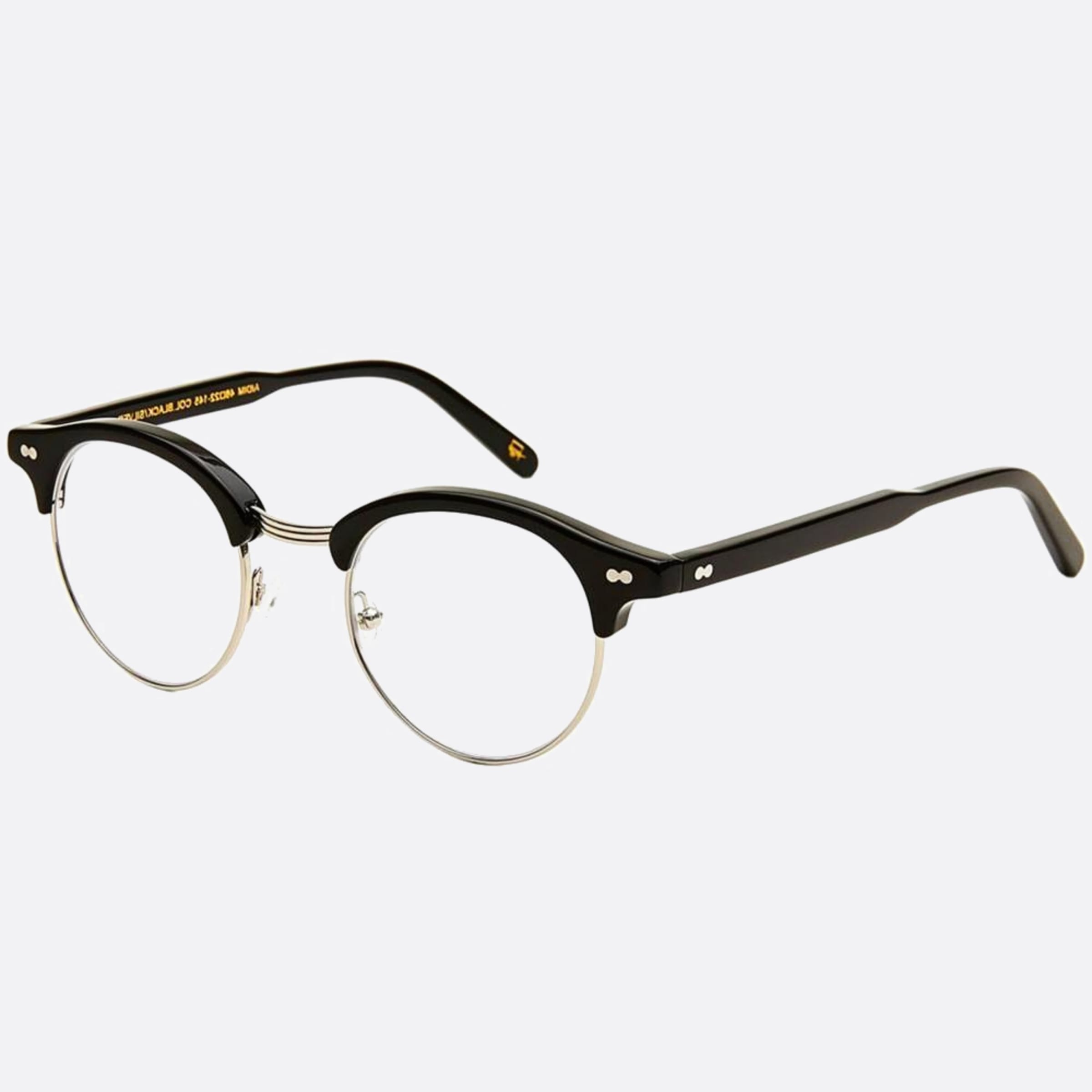 Moscot 46mm Aidim Blks Black Round Unisex Eyeglasses - Main View